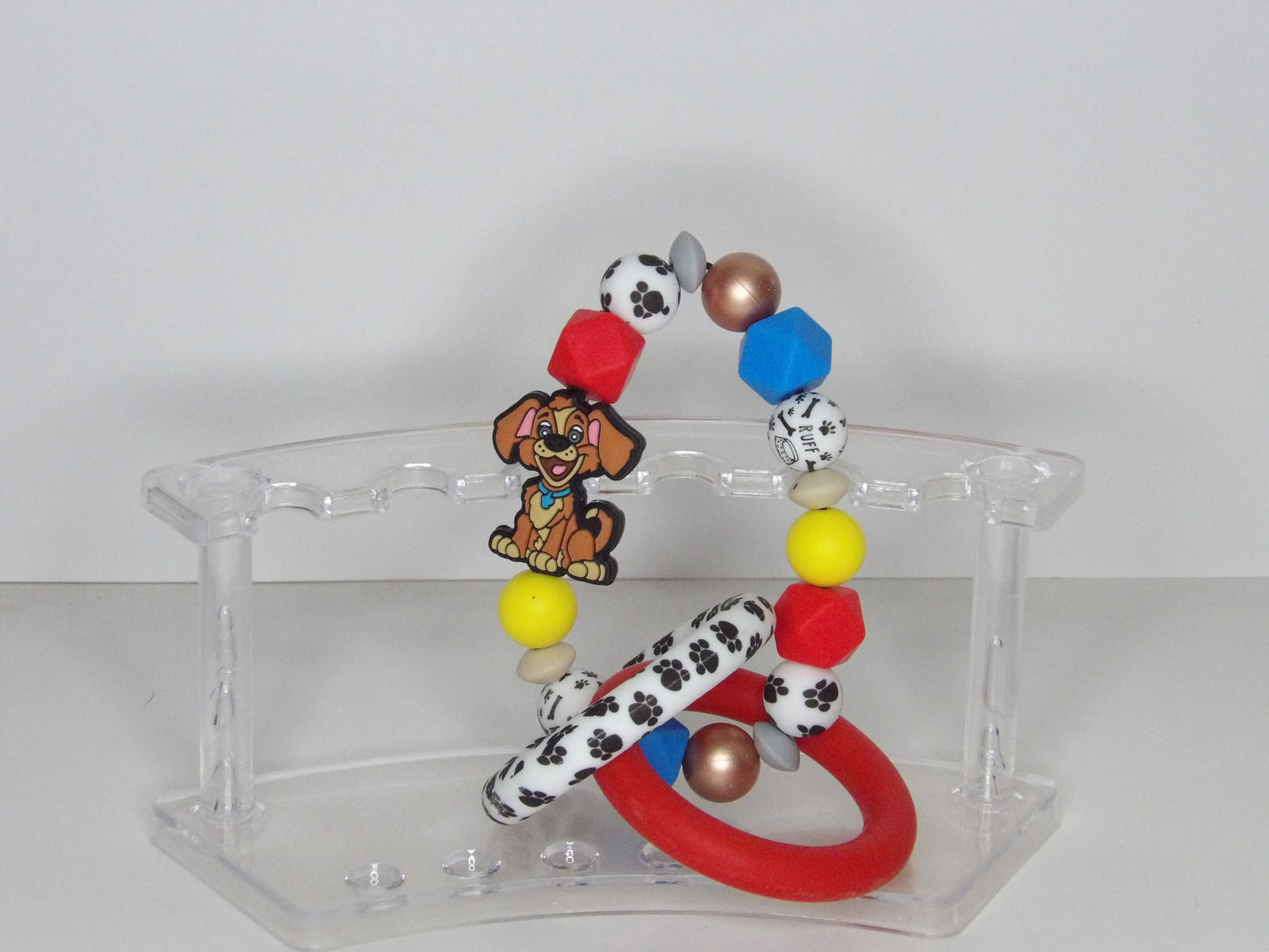 Handmade Silicone and Beaded Teething Rings – Dual Ring Baby Teether, USA Made