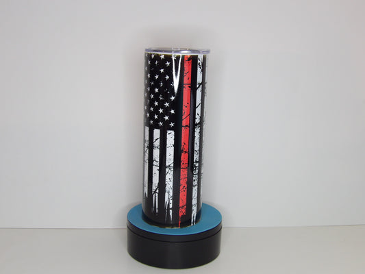 Pink 24-20oz Thin Red Line American Flag Tumbler