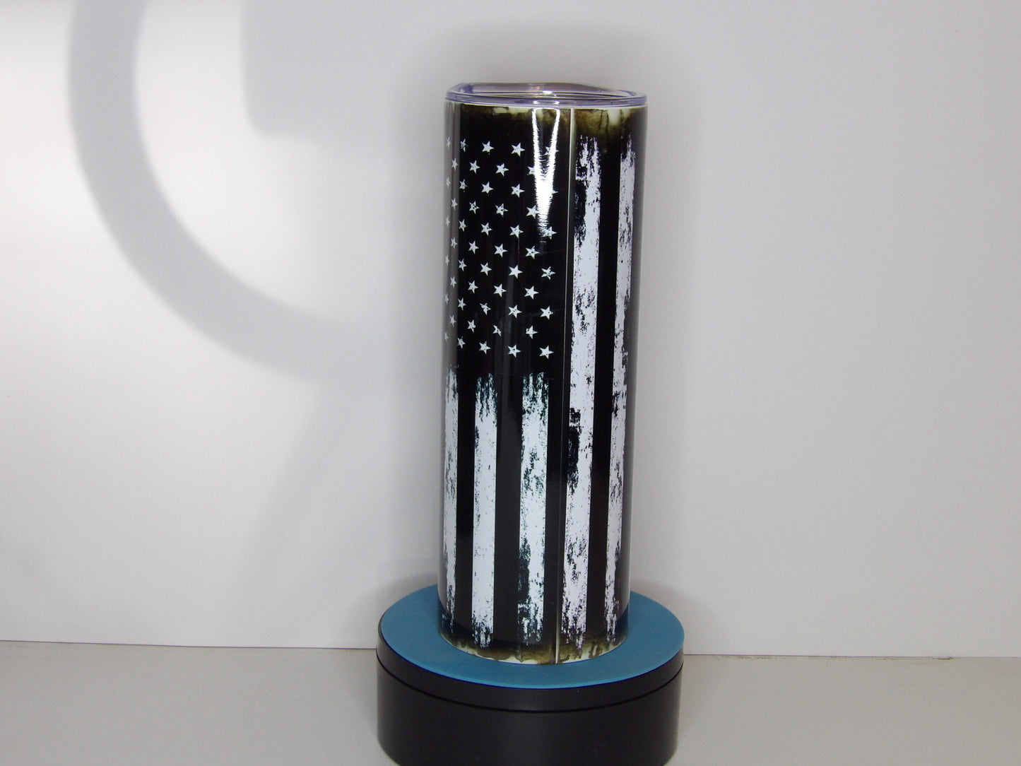 Pink 30-20oz Thin Blue & White Line American Flag Tumbler – Made in the USA