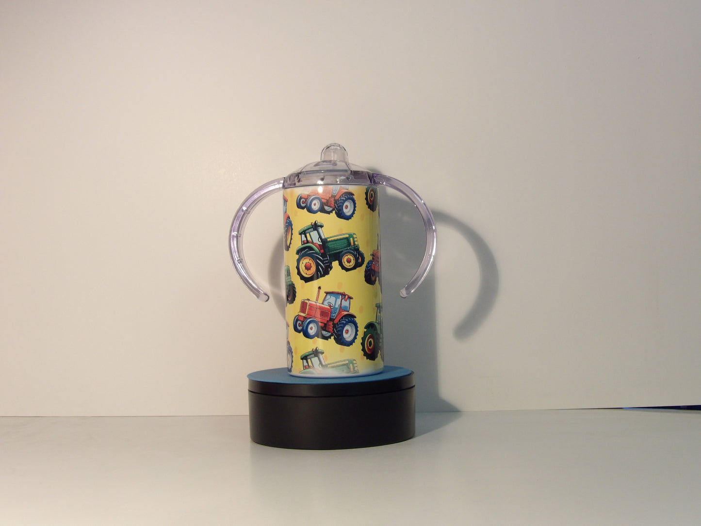 Green 1-Tractor Print 12oz Sippy Cup – For Your Little Farmhand