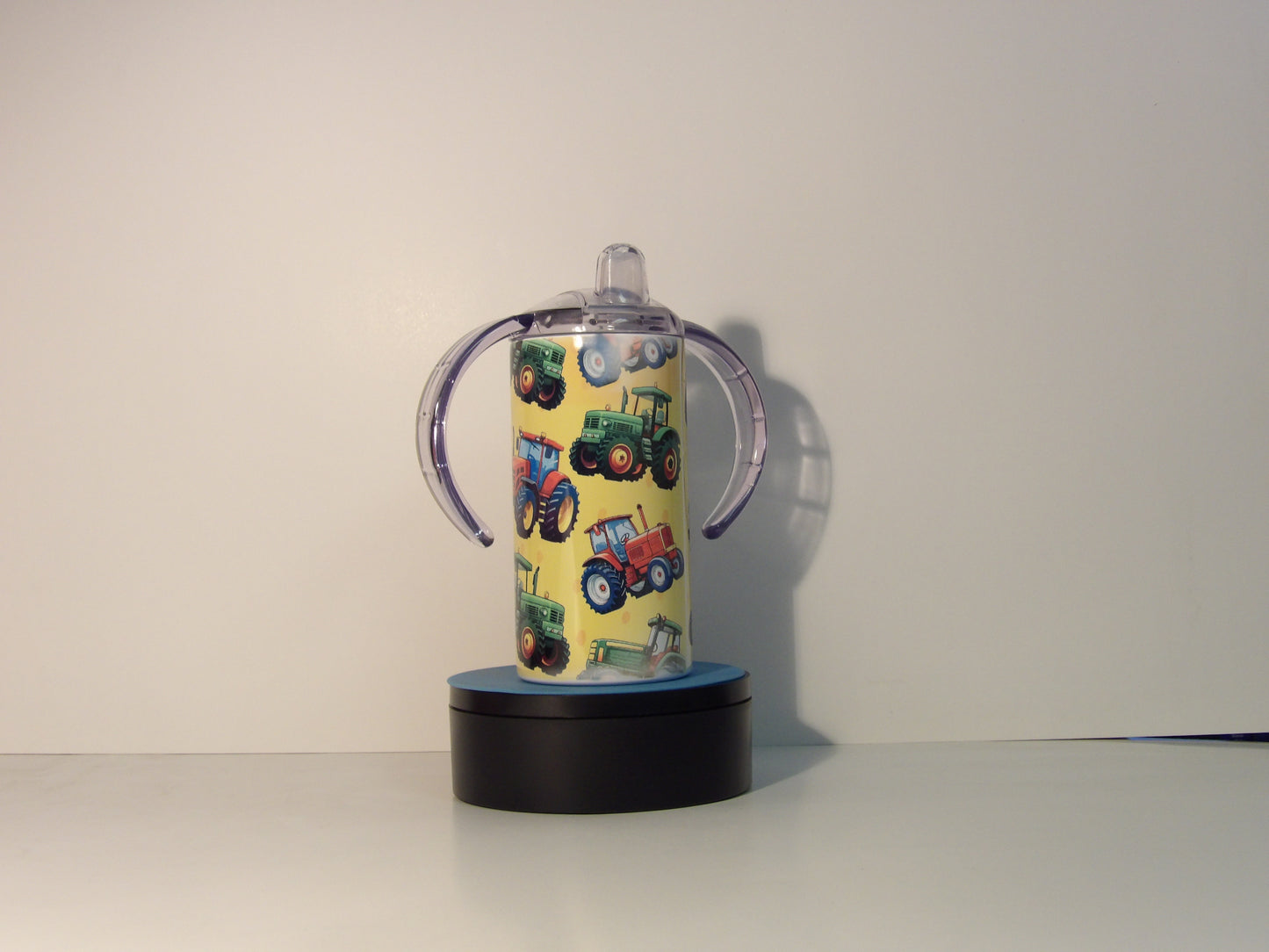 Green 1-Tractor Print 12oz Sippy Cup – For Your Little Farmhand