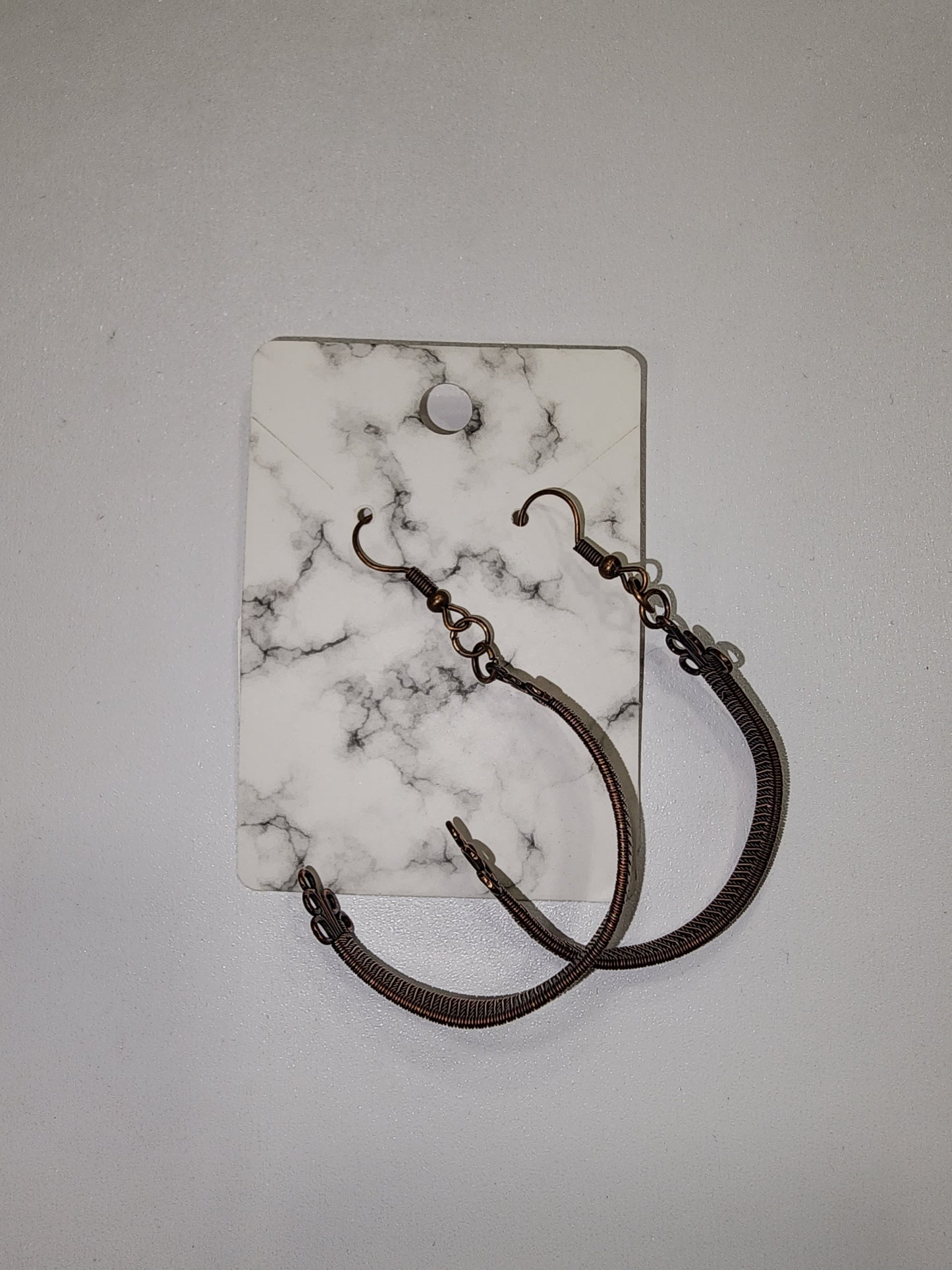 Handcrafted Copper Wire Hoop Earrings