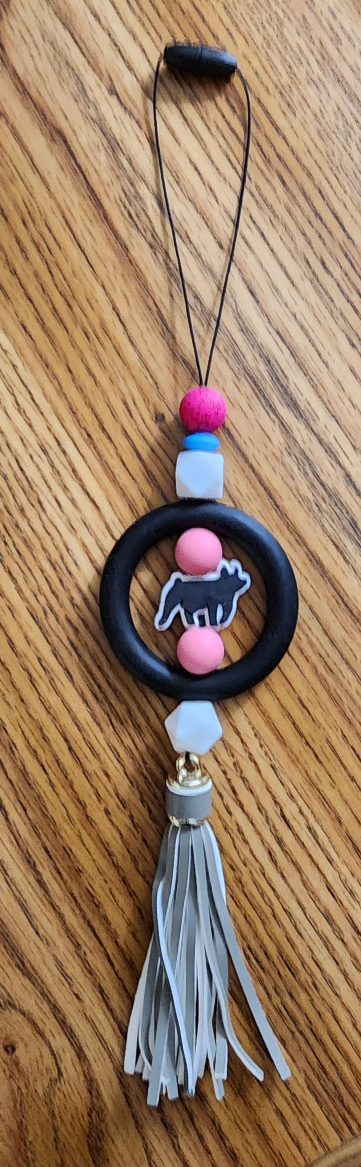 🚗 Beaded Car Charms with Long Tassel – Handmade, Customizable & Made in the USA