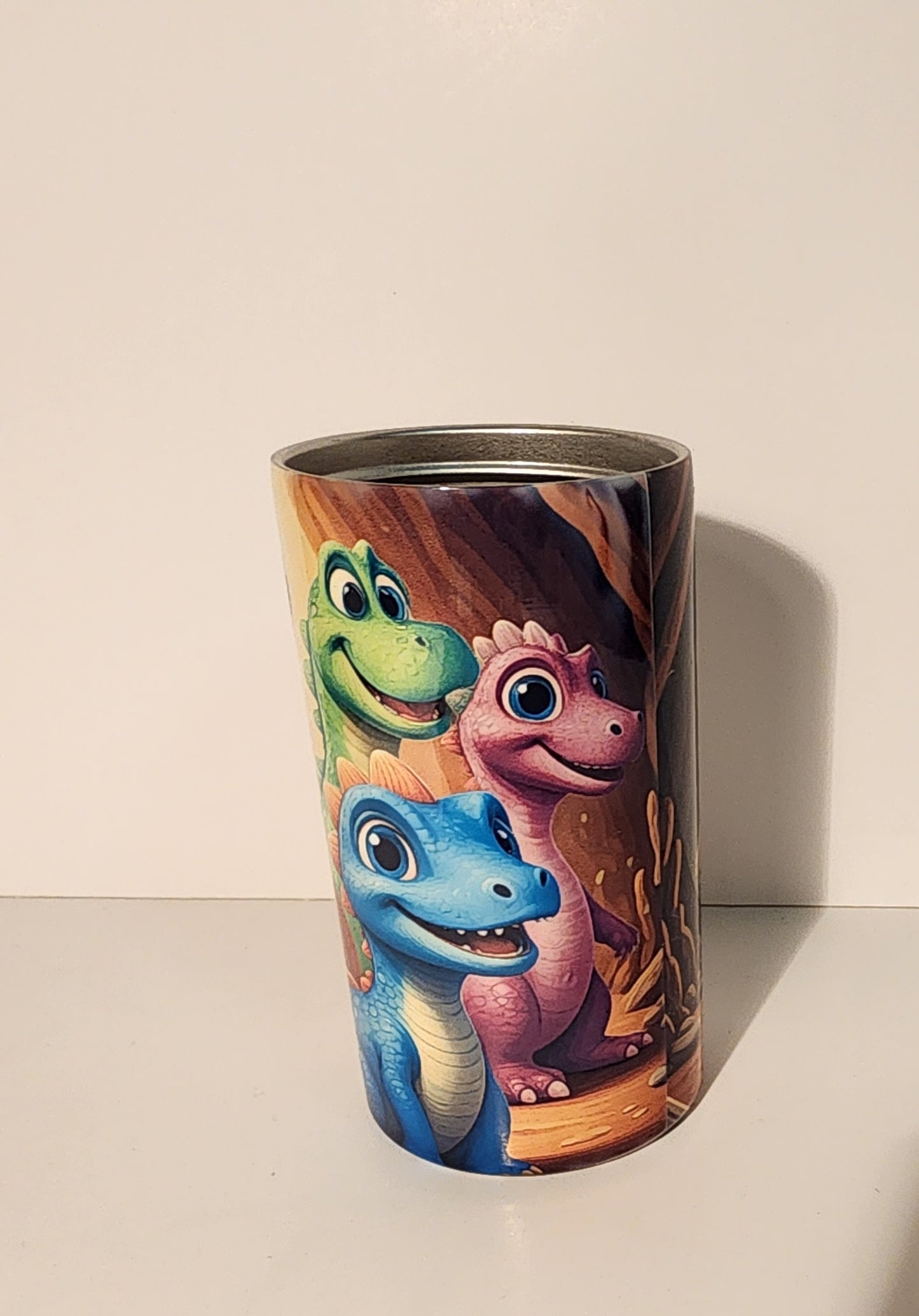 Red 4-Baby Dinosaur Sippy Cup and Tumbler – Stainless Steel with Handles and Lid