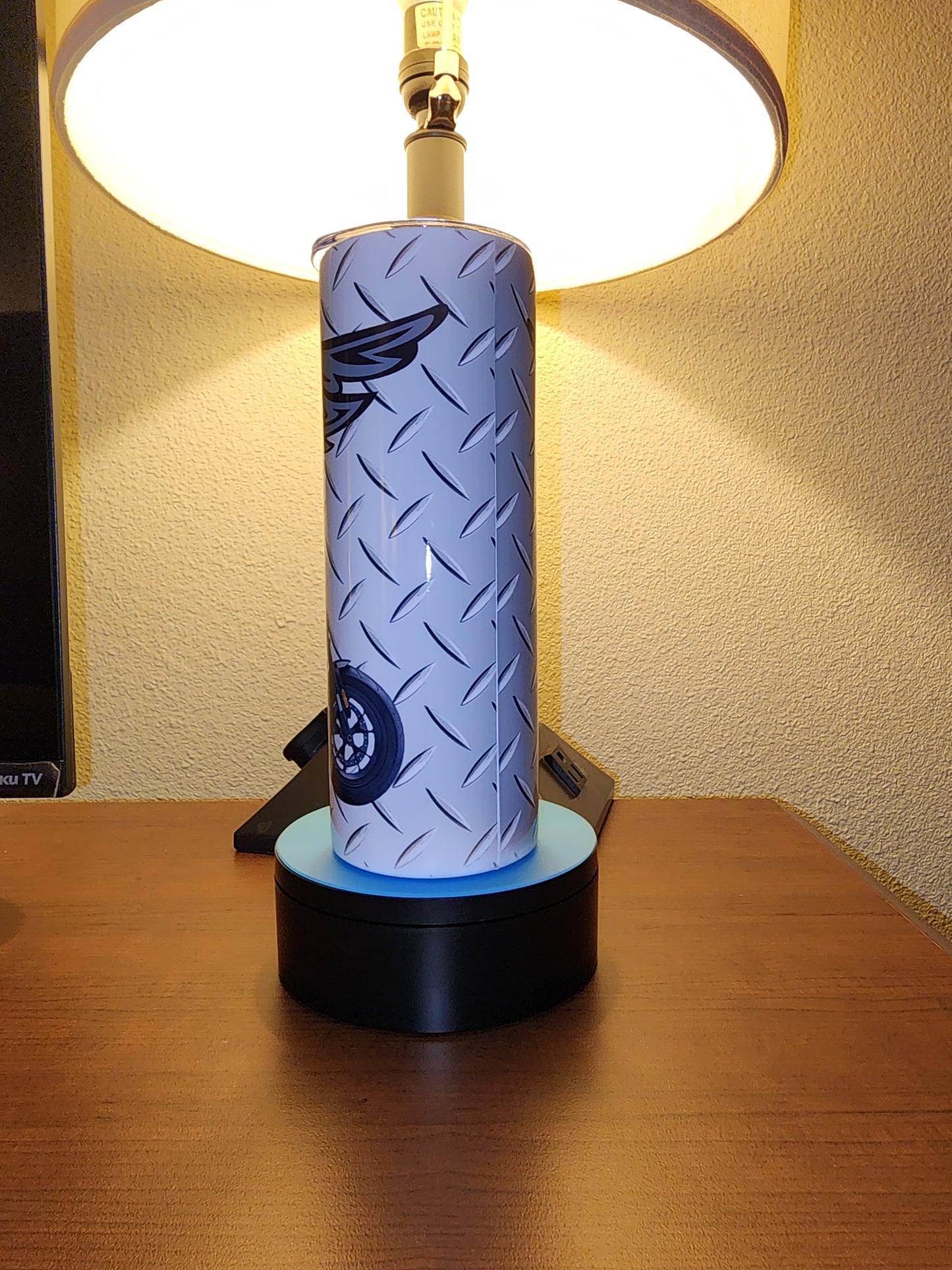 Harley-Davidson Inspired Tumbler – Diamond Plate & Bike Design
