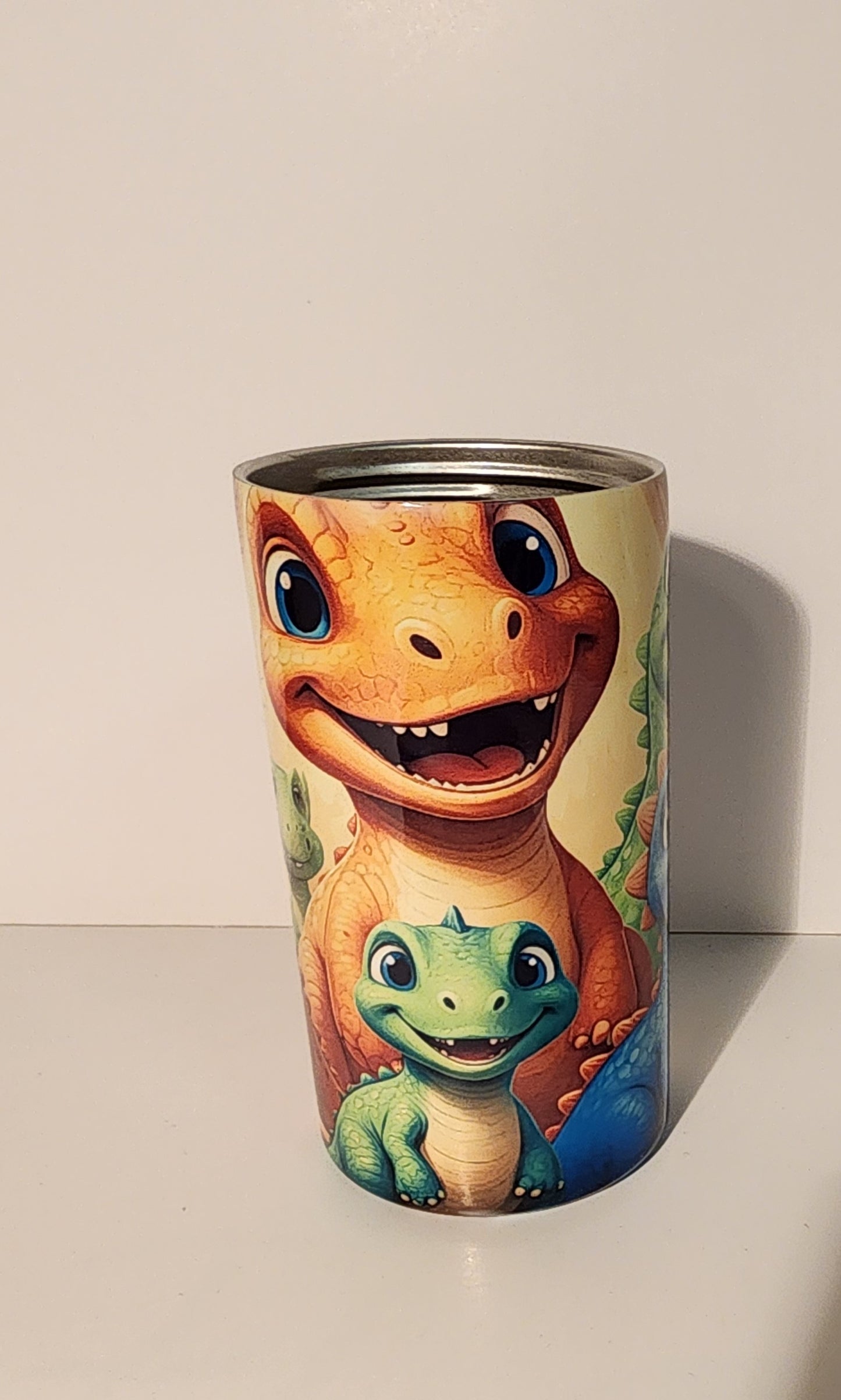 Red 4-Baby Dinosaur Sippy Cup and Tumbler – Stainless Steel with Handles and Lid