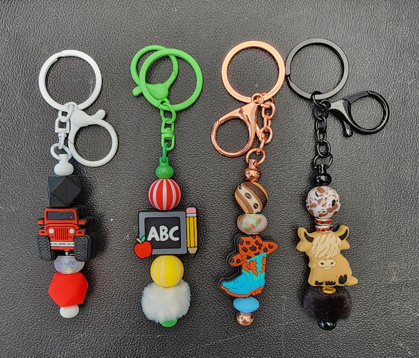 ๐ Handmade Beaded Keychains โ Colorful, Durable, and Customizable
