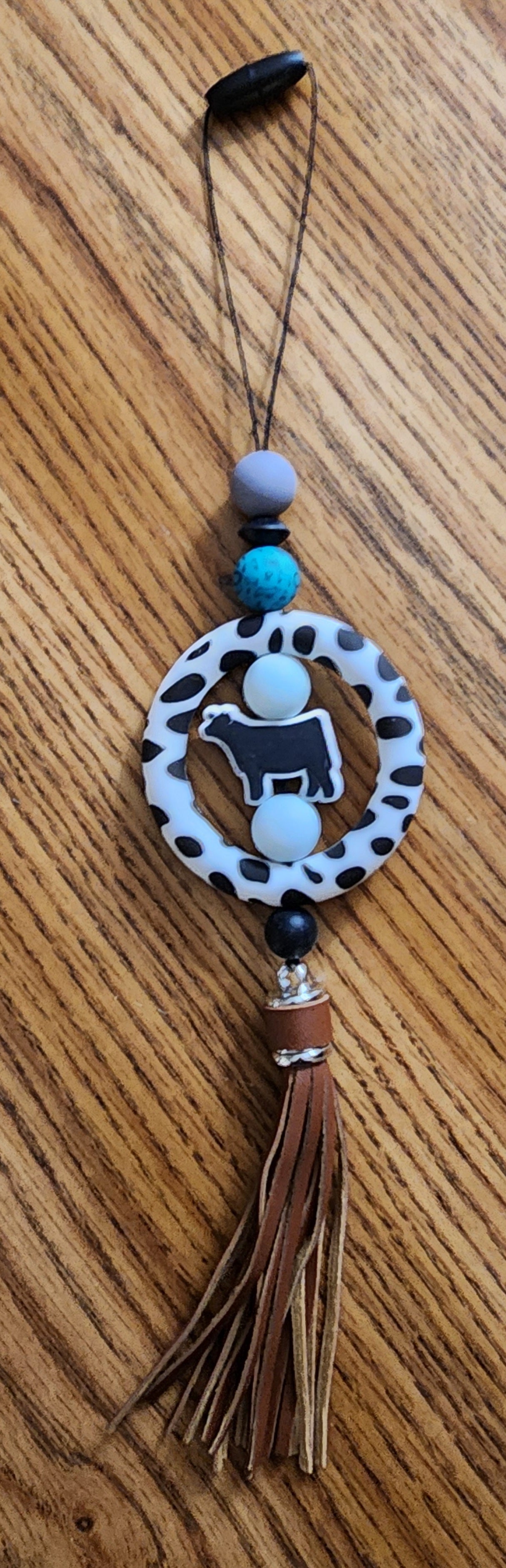 🚗 Beaded Car Charms with Long Tassel – Handmade, Customizable & Made in the USA