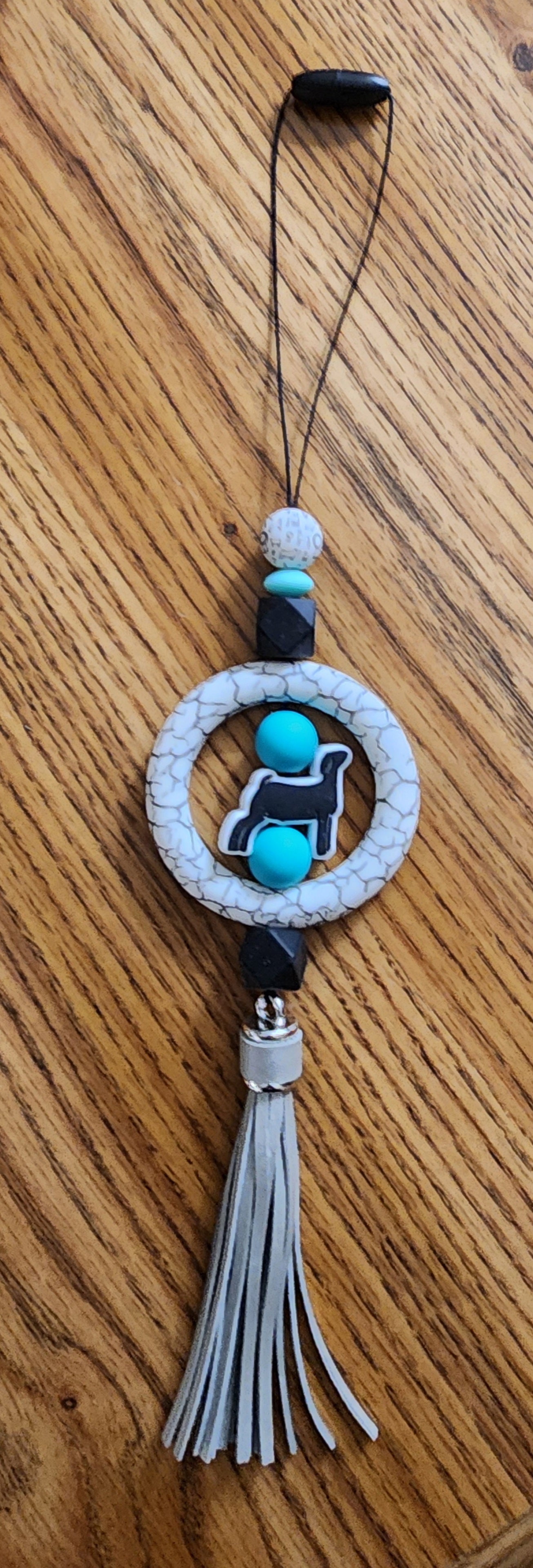 🚗 Beaded Car Charms with Long Tassel – Handmade, Customizable & Made in the USA