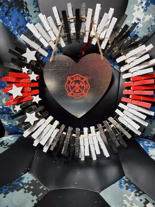 Thin Red Line Wreath