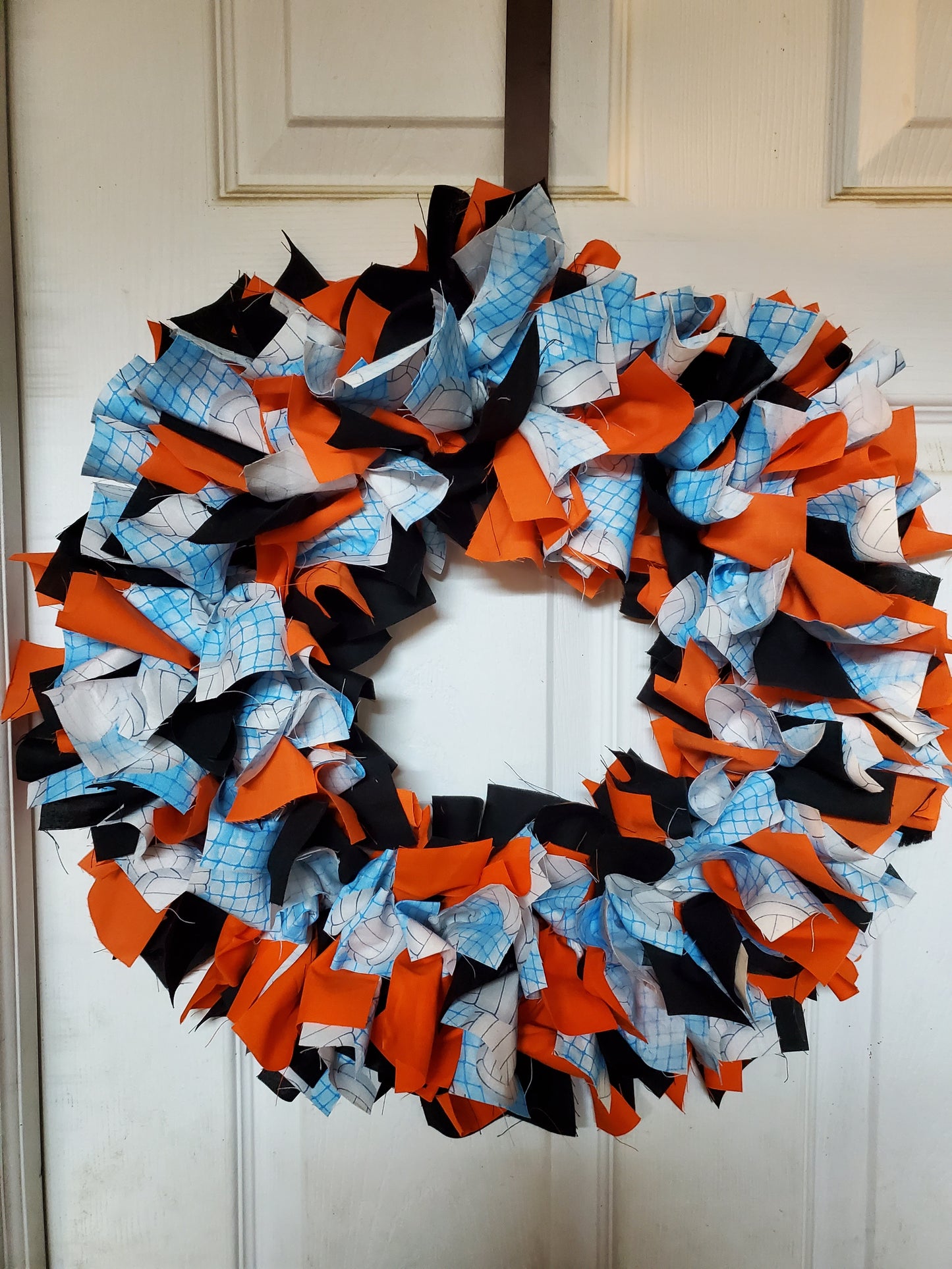 Custom Order Large Rag Fabric Sport Wreath