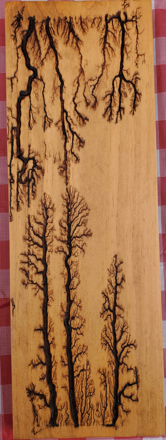 Golden Oak Fractal Burn Board