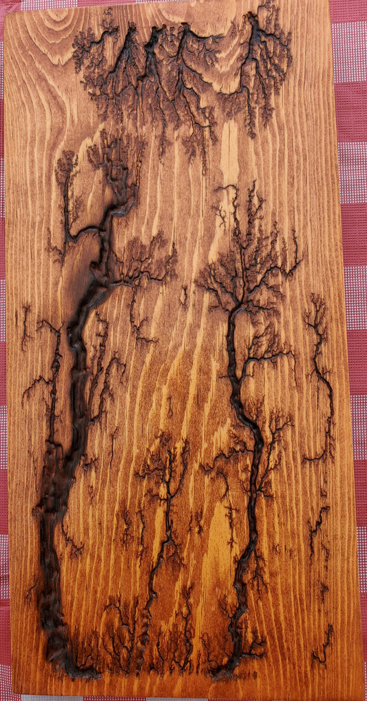 Red Chestnut Fractal Burn Board
