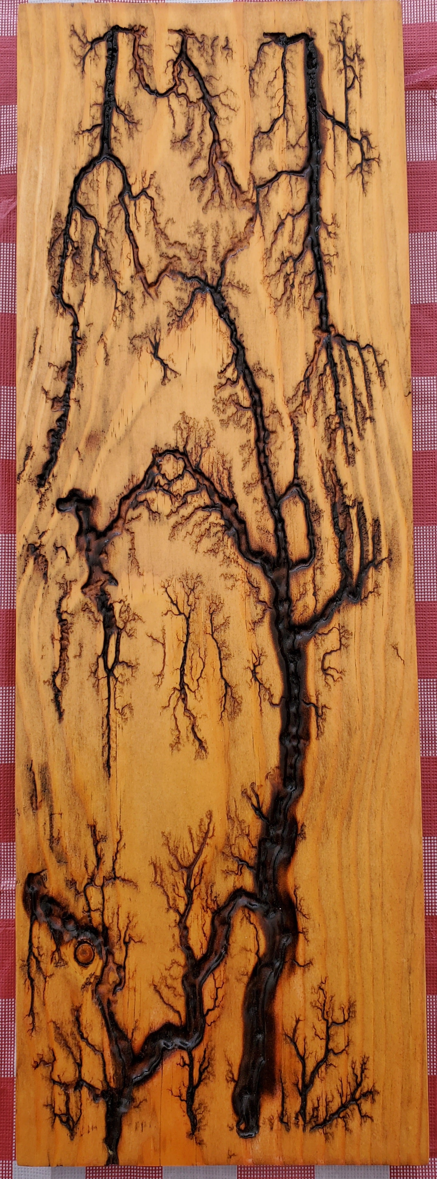 Golden Oak Fractal Burn Board