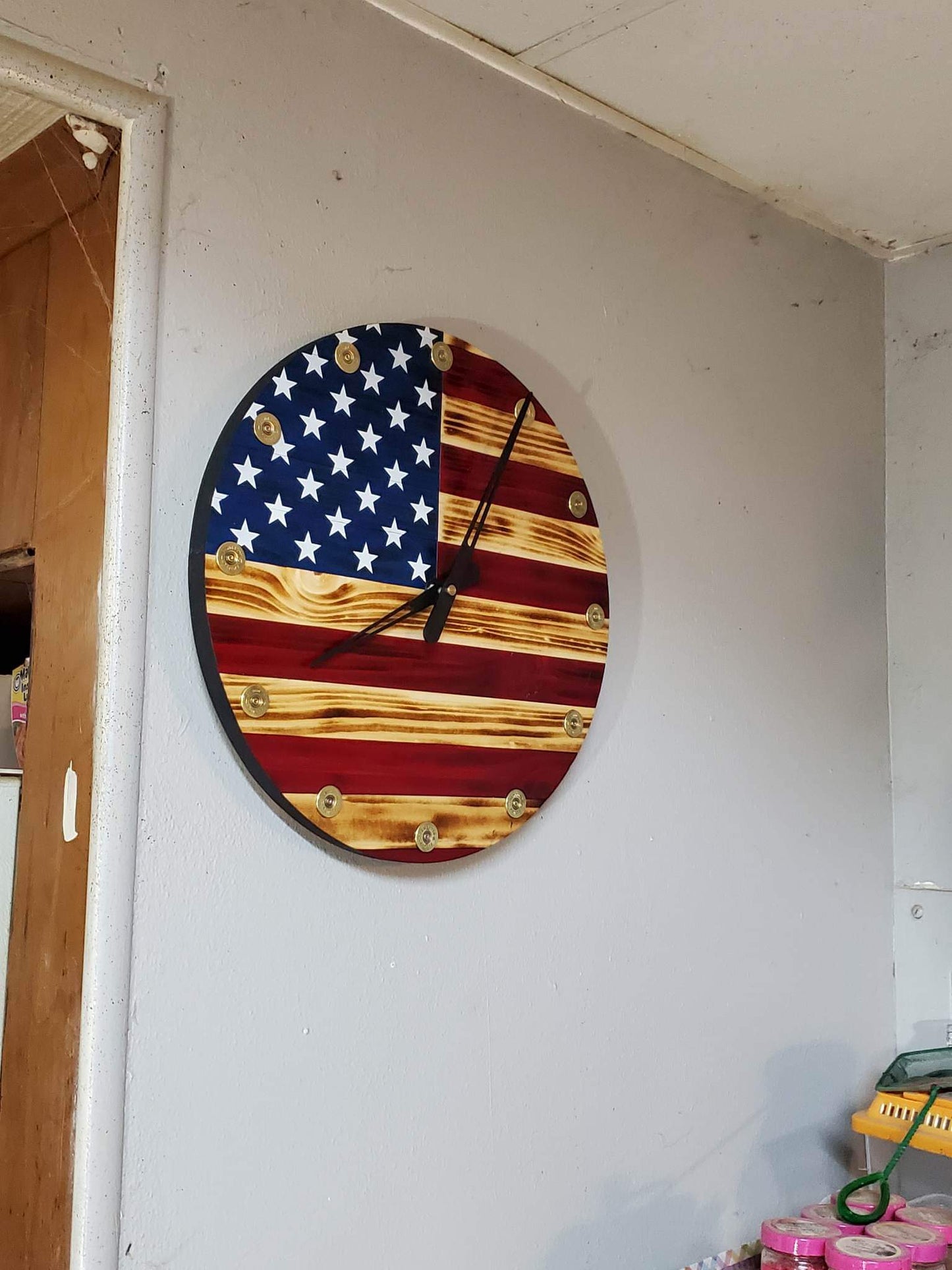 Rustic Flag Clock