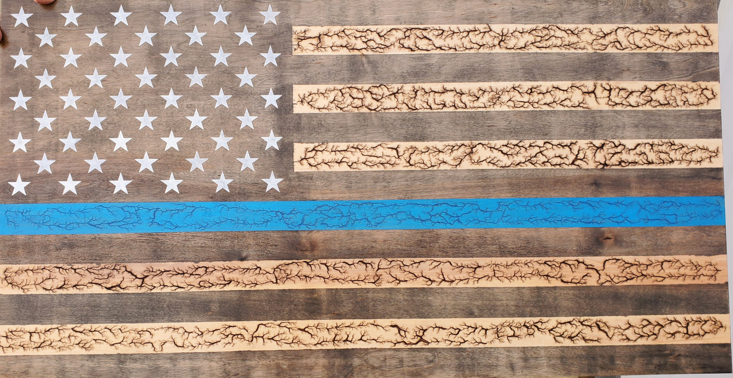 Custom Large Fractal Burn Flag