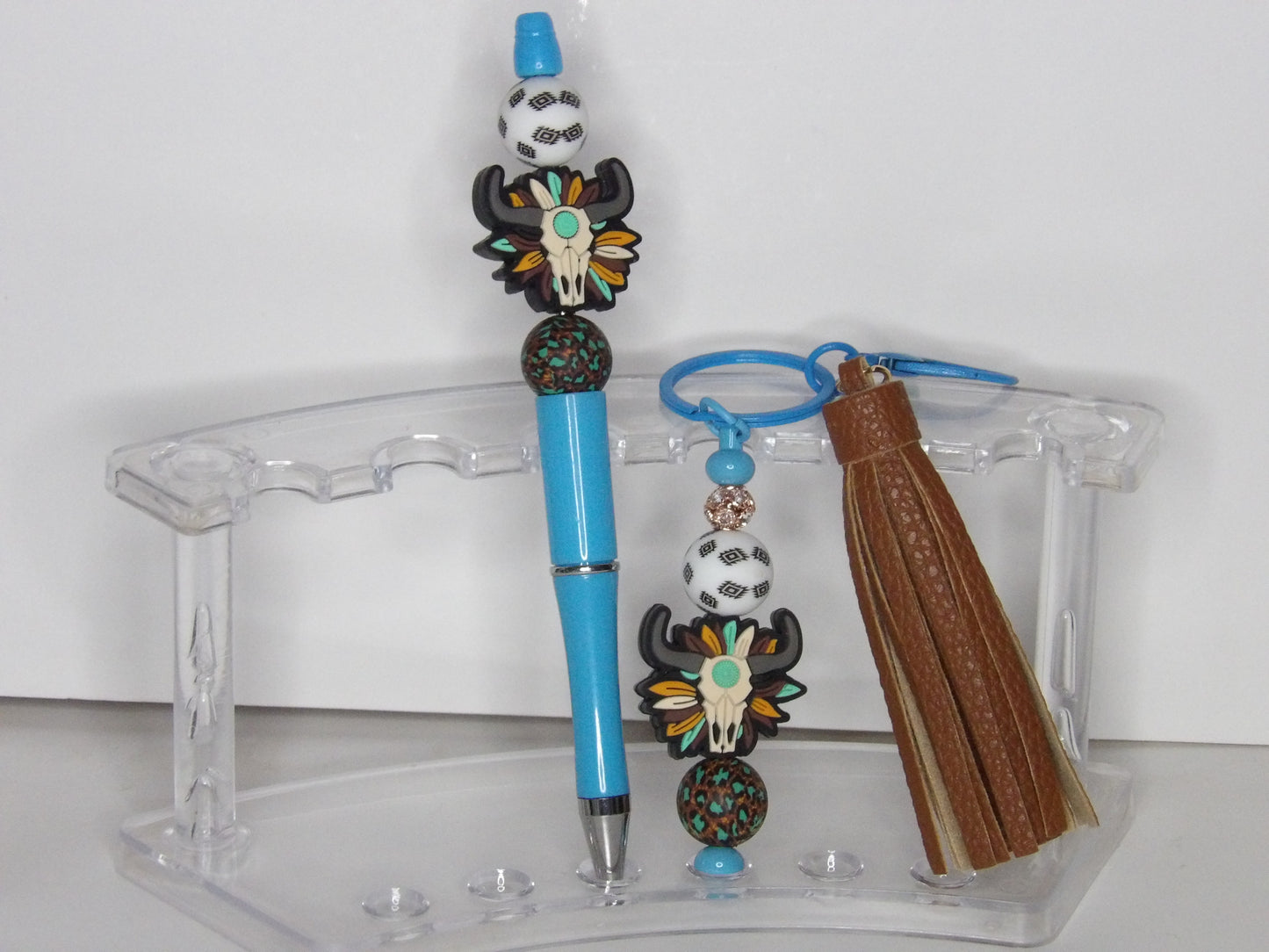 Beaded Pen & Keychain Sets with Bow or Tassel – Handmade in the USA