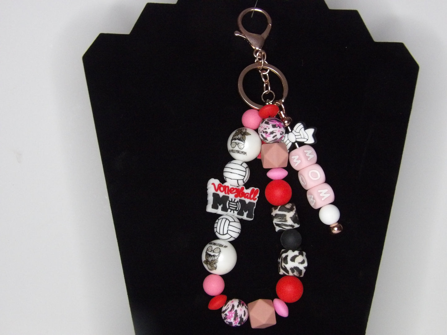 Beaded Sports Wristlet with Extra Keychain – Handmade in the USA