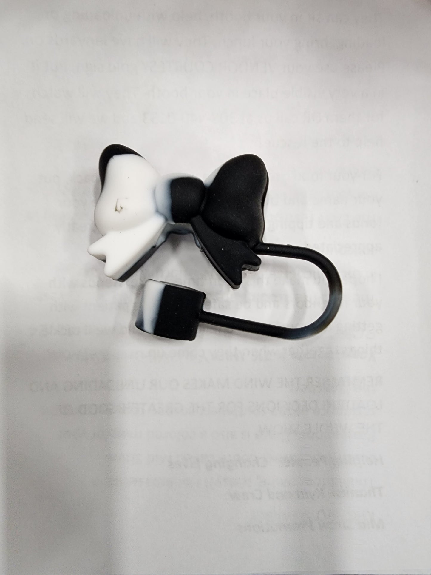 Chunky Bow Straw Topper