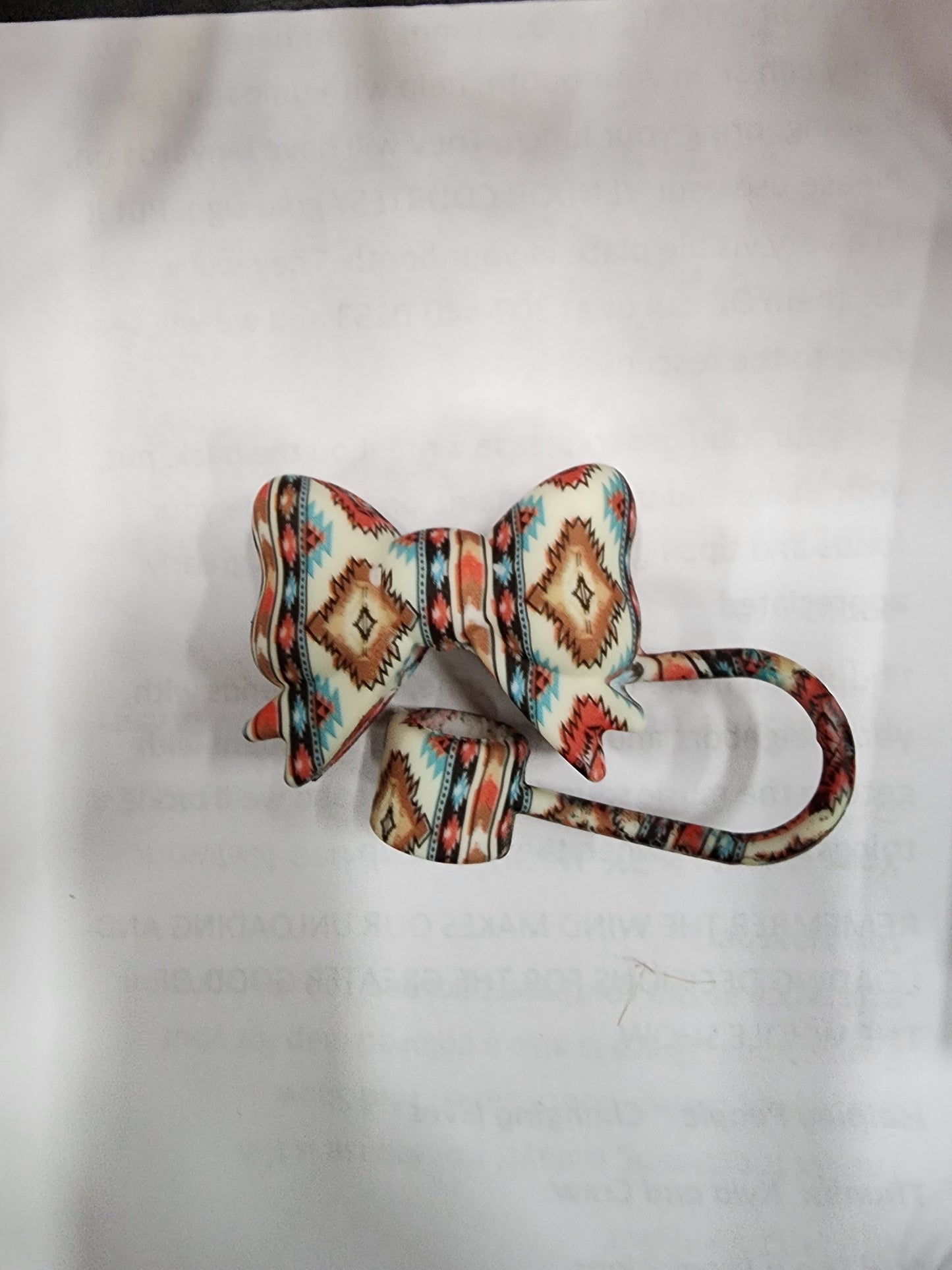 Chunky Bow Straw Topper