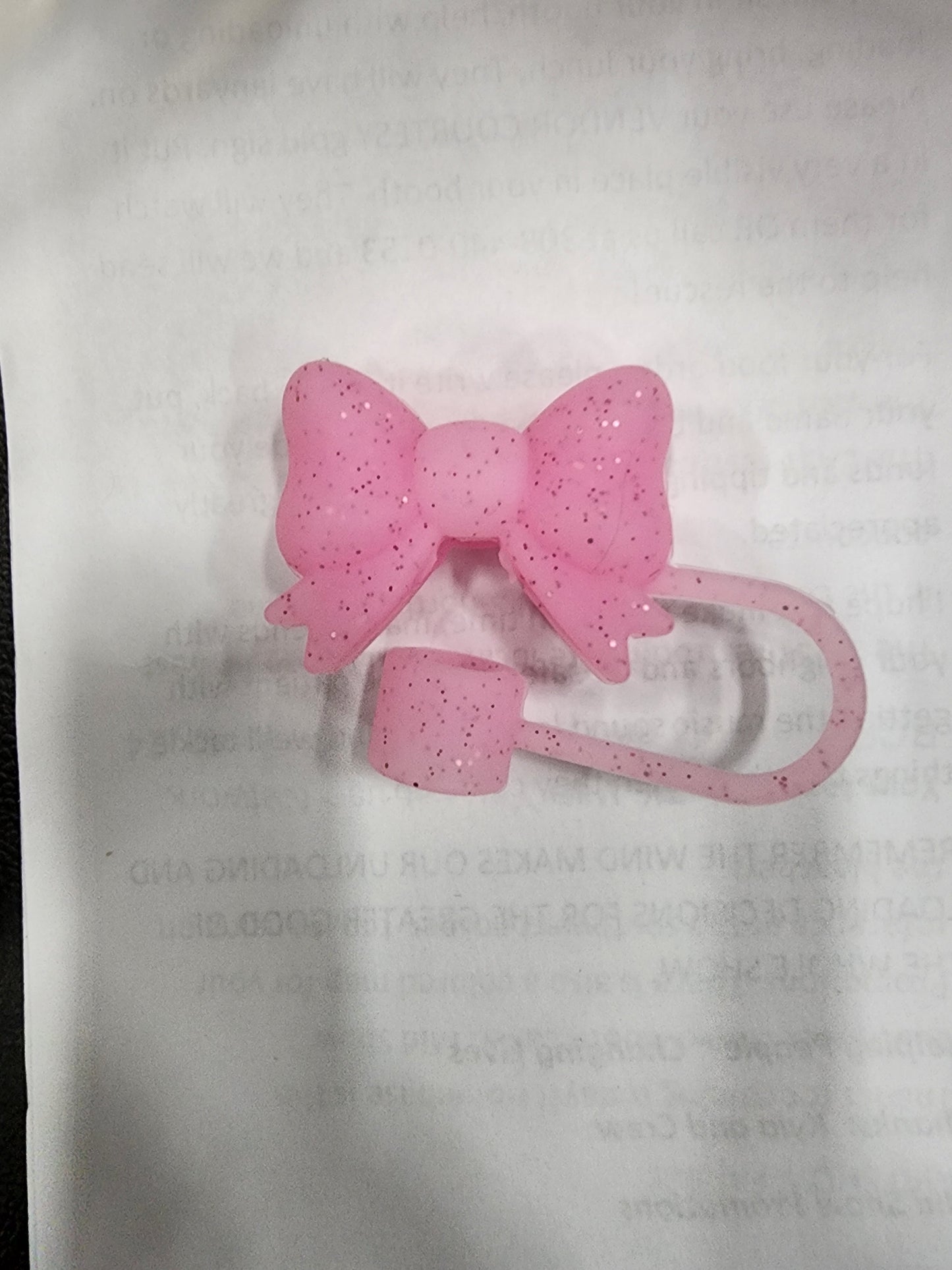 Chunky Bow Straw Topper