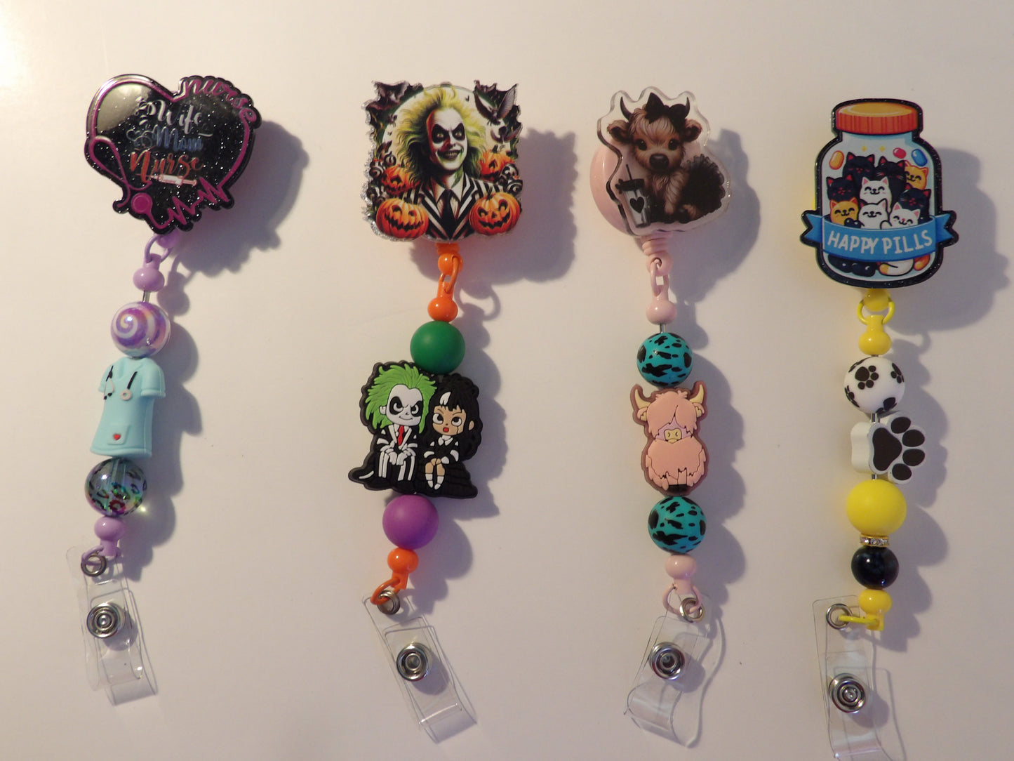 Beaded and Acrylic Badge Reels