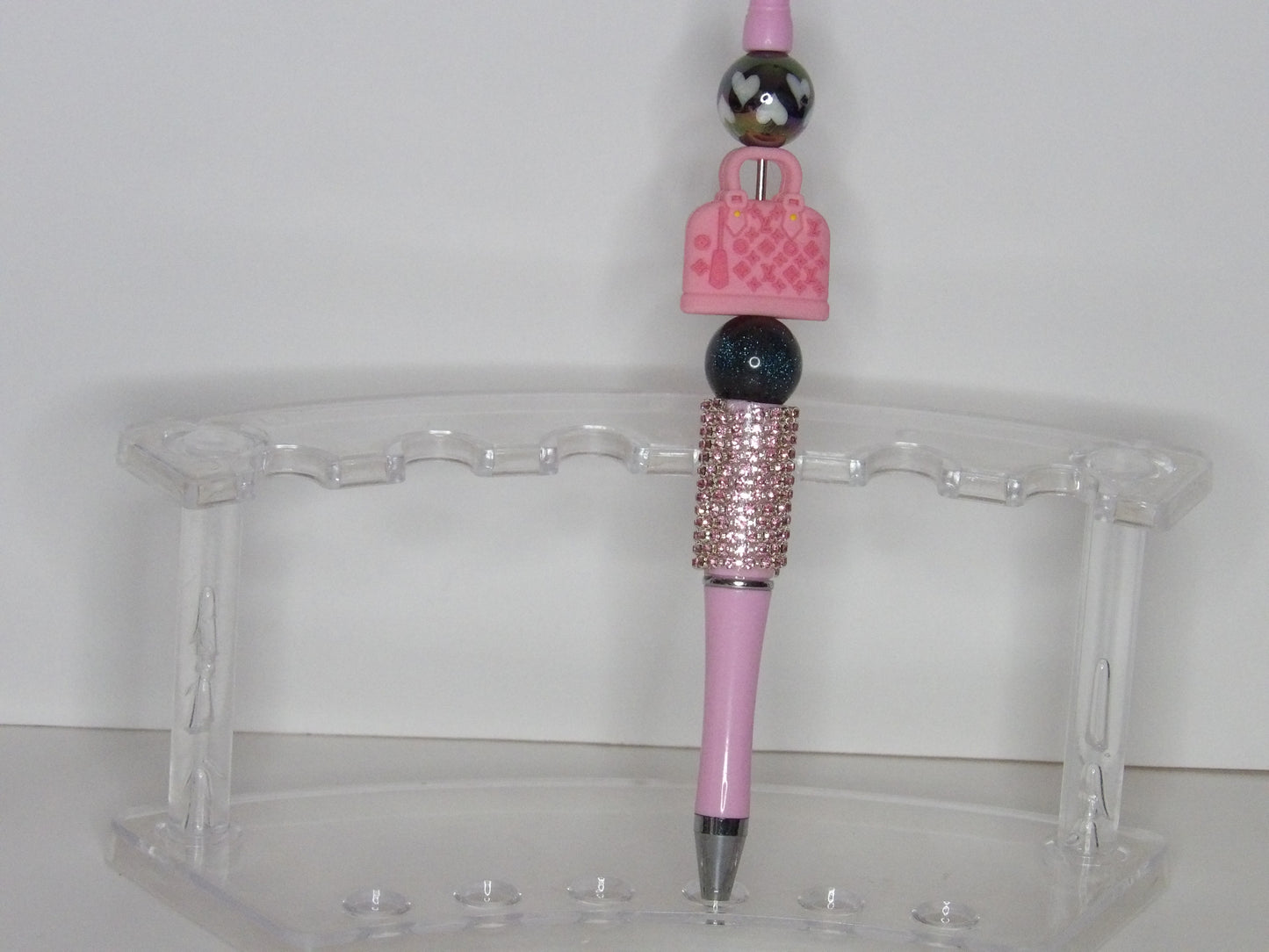Handmade Bling Beaded Pens with Designer-Inspired Charms