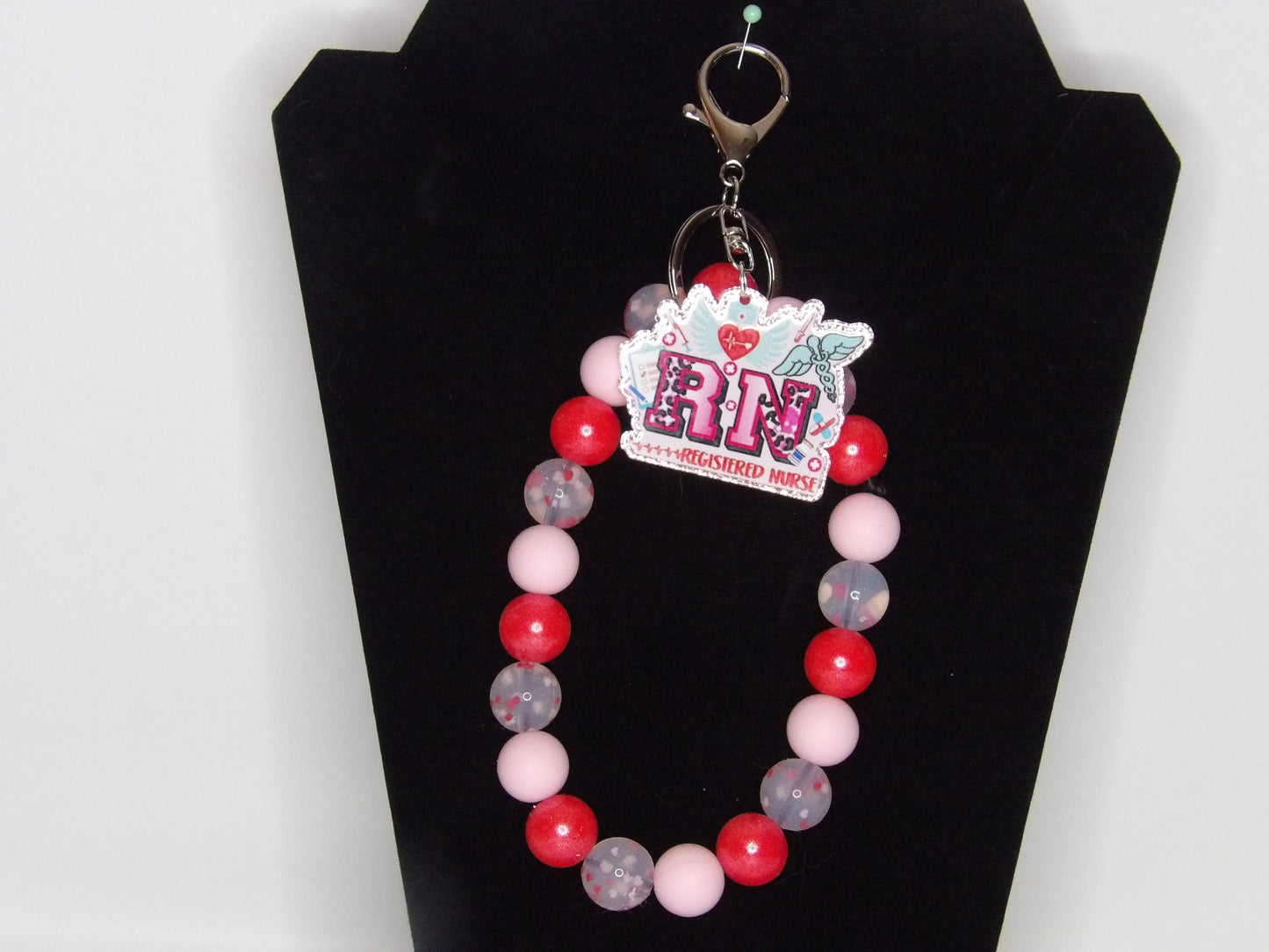 Handmade Beaded Wristlet Keychains with Acrylic Charms – Unique Designs