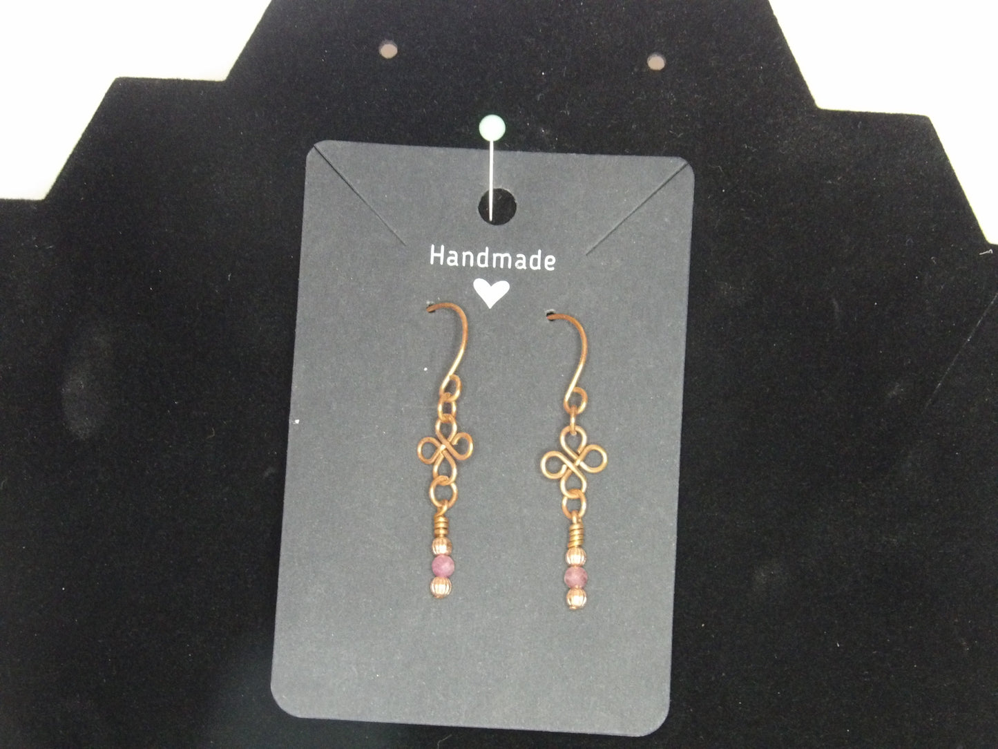 Handcrafted Wire-Wrapped Stone Bead Earrings – Made in the USA
