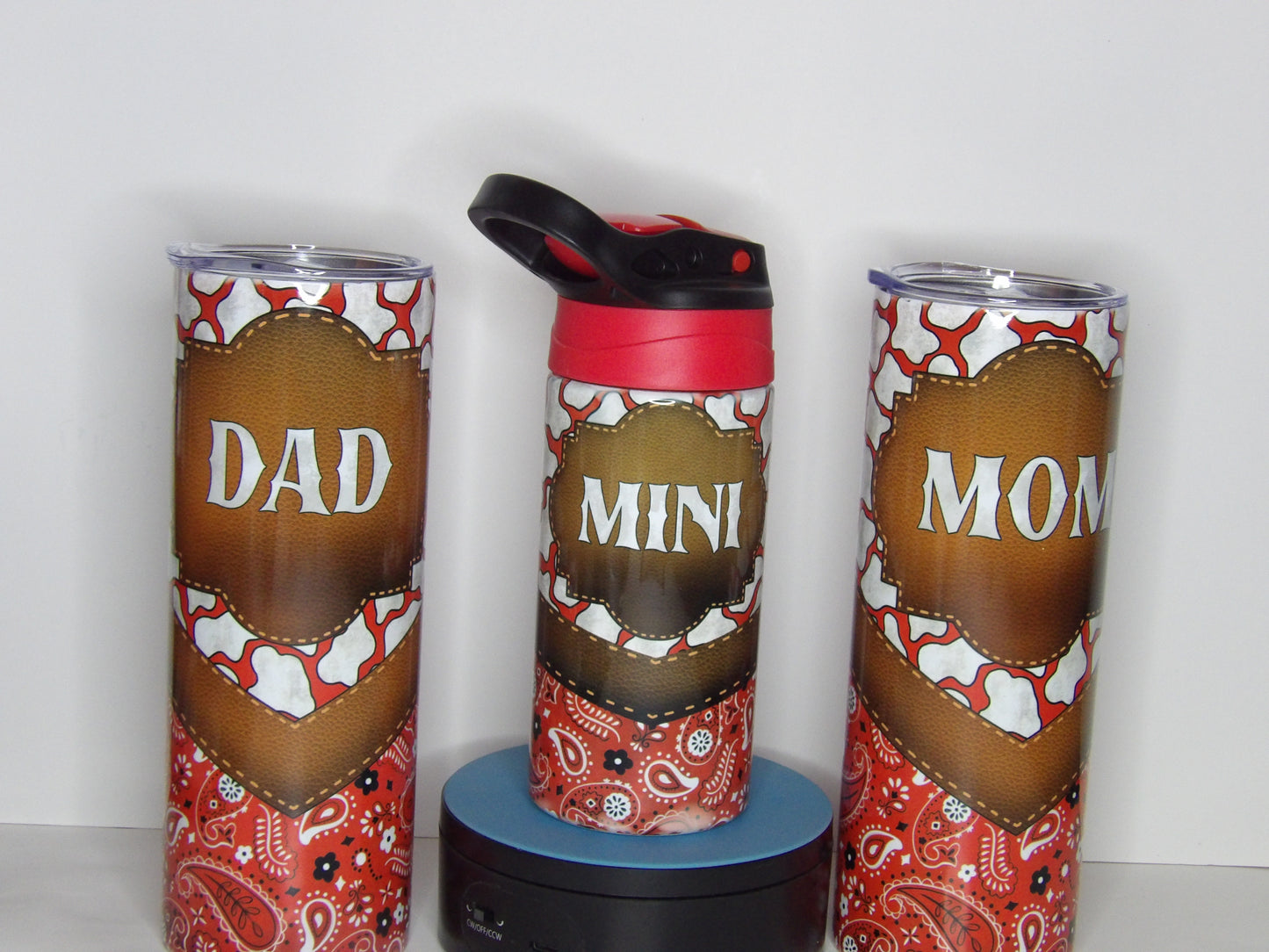 Mom, Dad & Mini Tumbler Set – Handmade in the USA