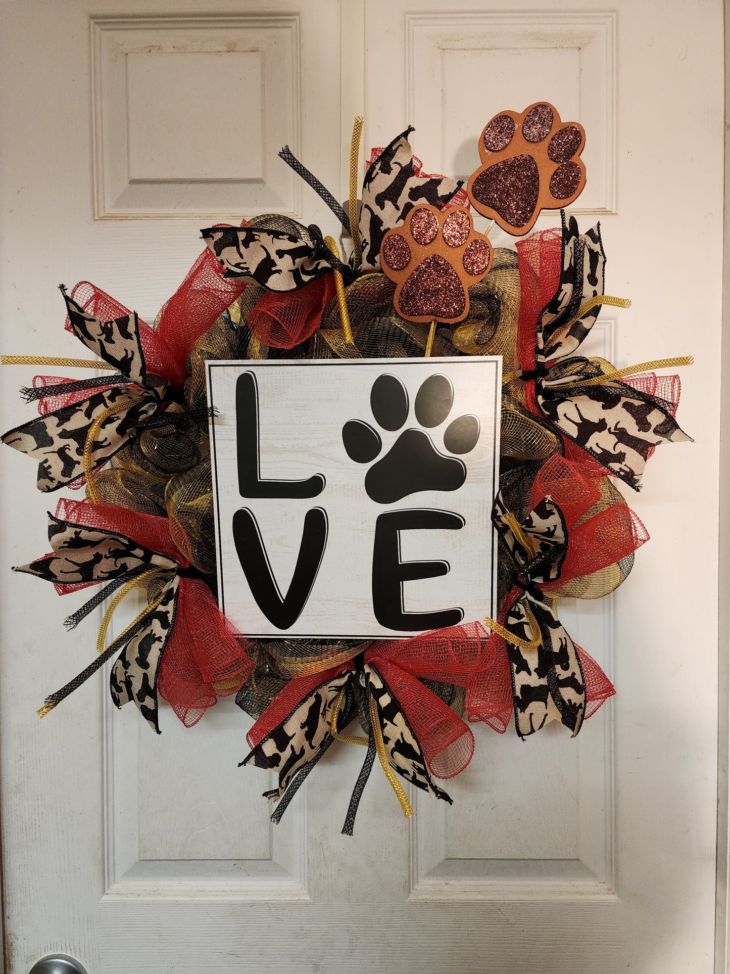 Love With Dog Paw Wreath