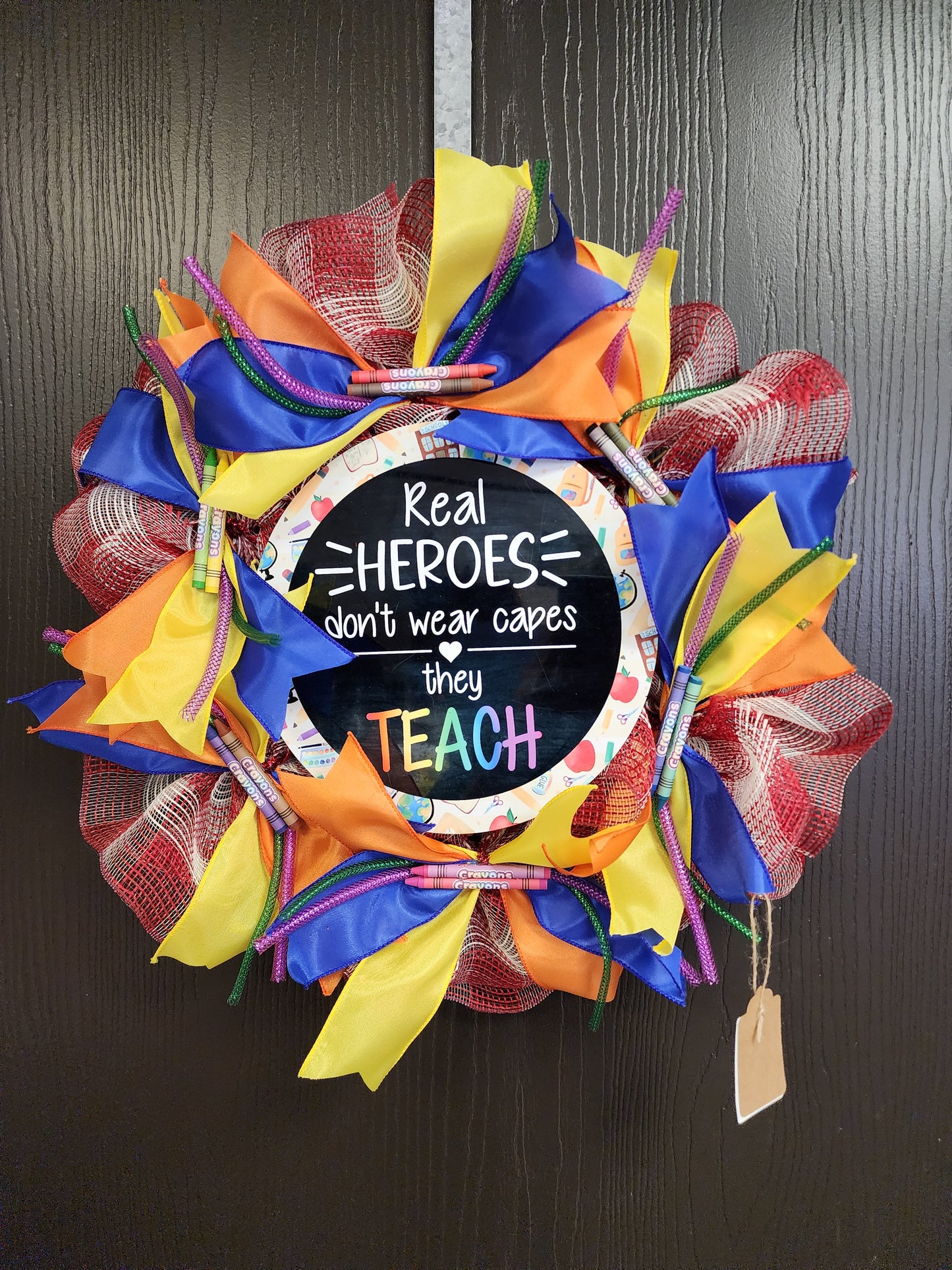 Real Heros Teacher Wreath