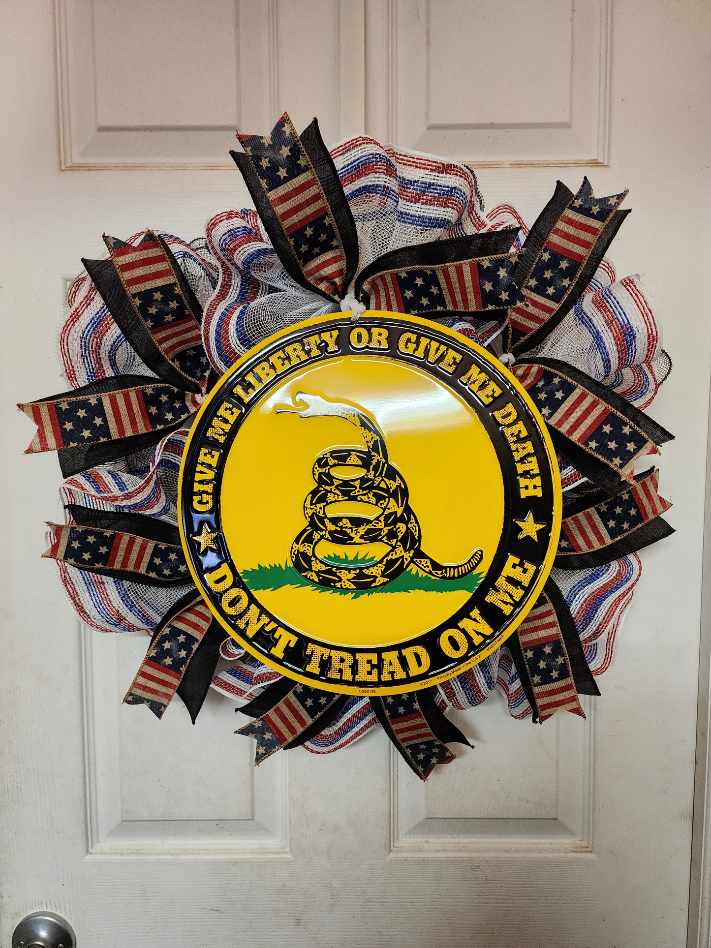 Yellow Don't Tread On Me Wreath