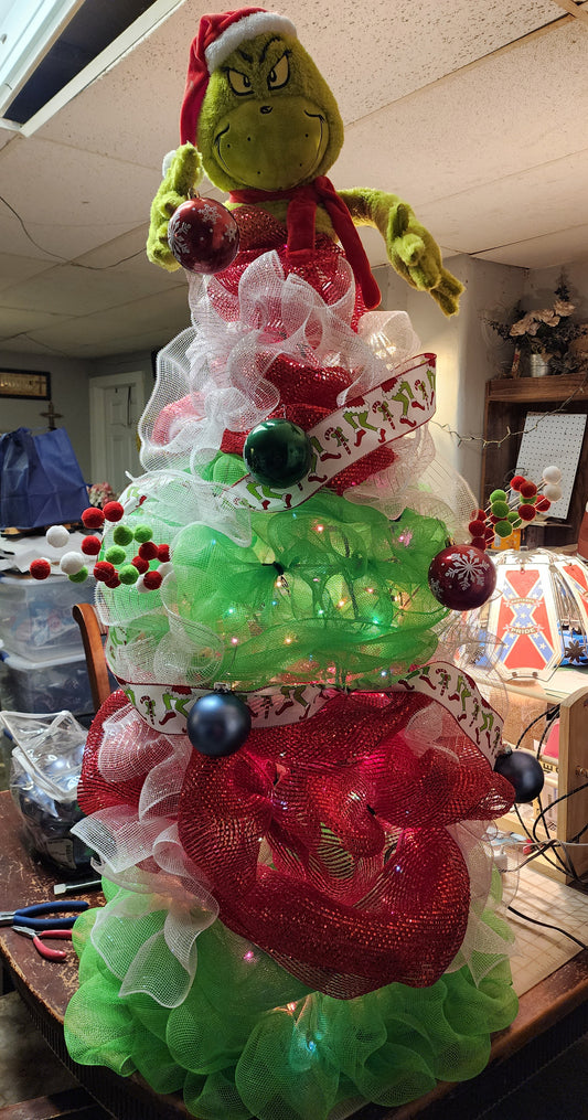 Christmas Monster Deco Mesh Tree