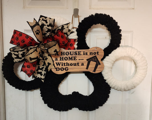 Dog Paw Wreath