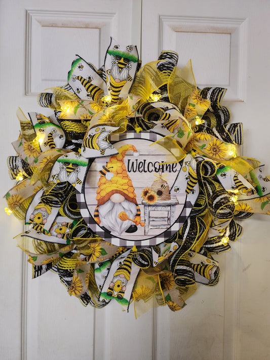 Welcome Gnome Wreath