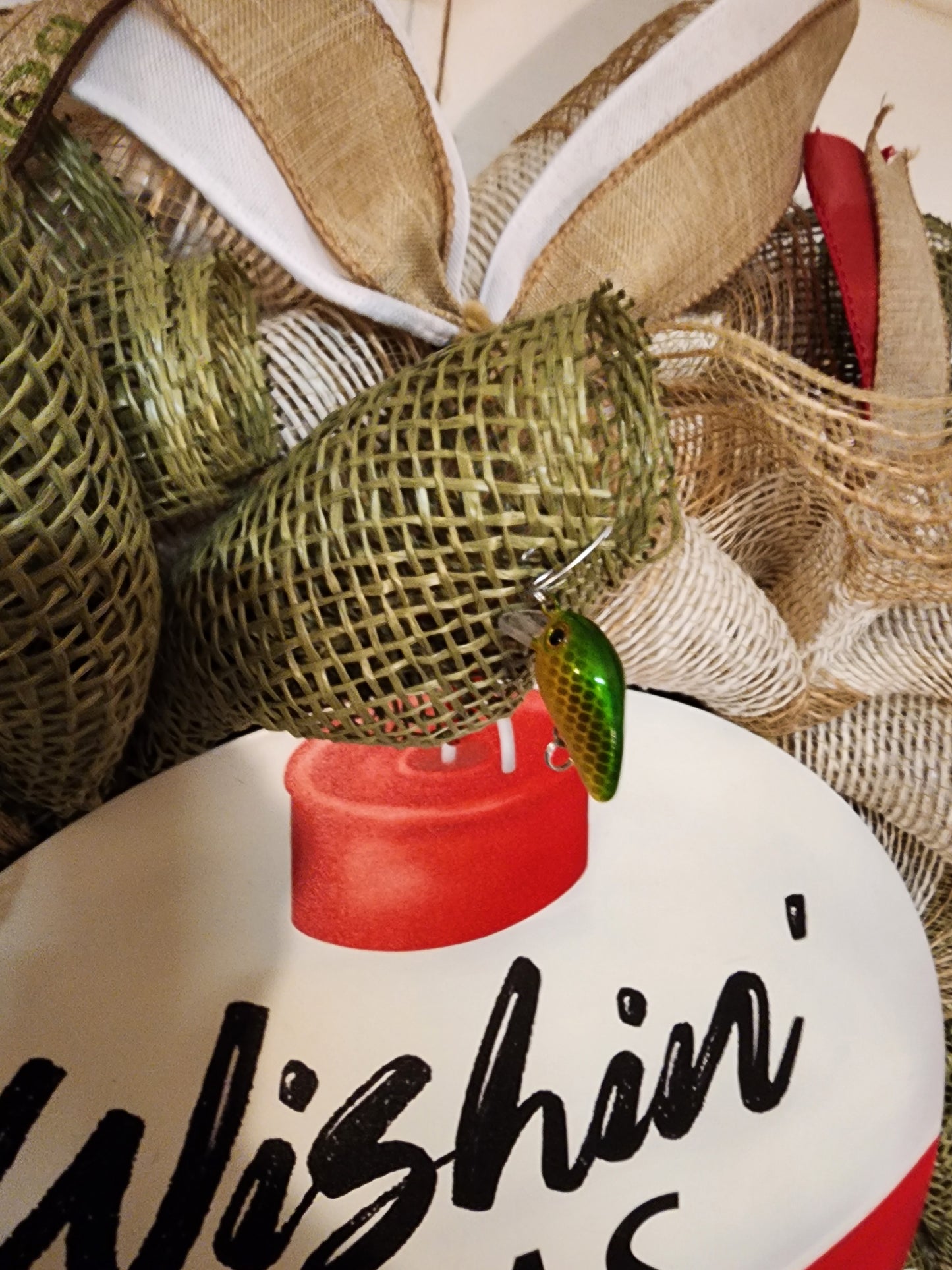 If I'm Missing I've Gone Fishing Wreath