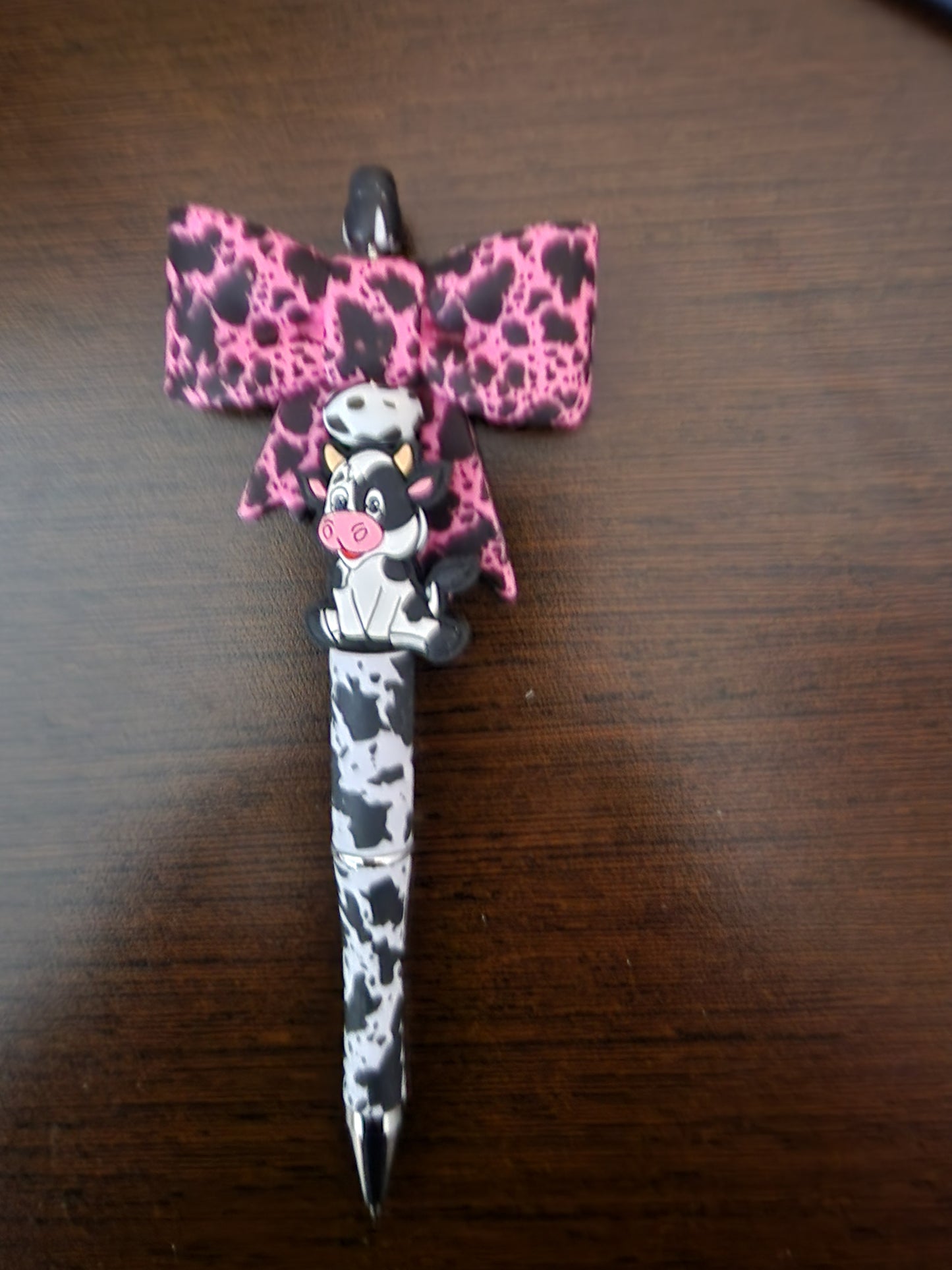 Beaded Pen with Silicone Bow