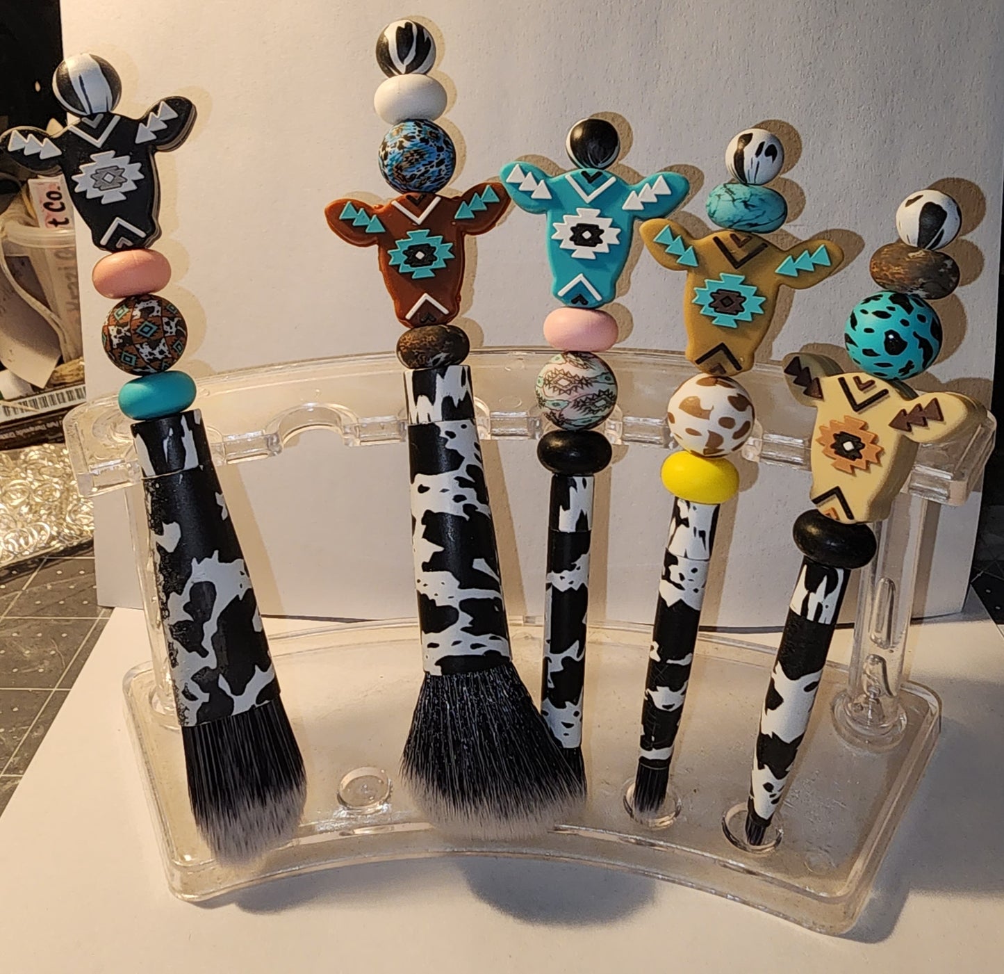 Handmade Beaded Makeup Brush Set