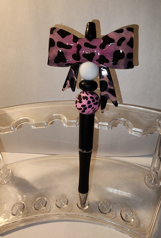 Beaded Pen with Silicone Bow