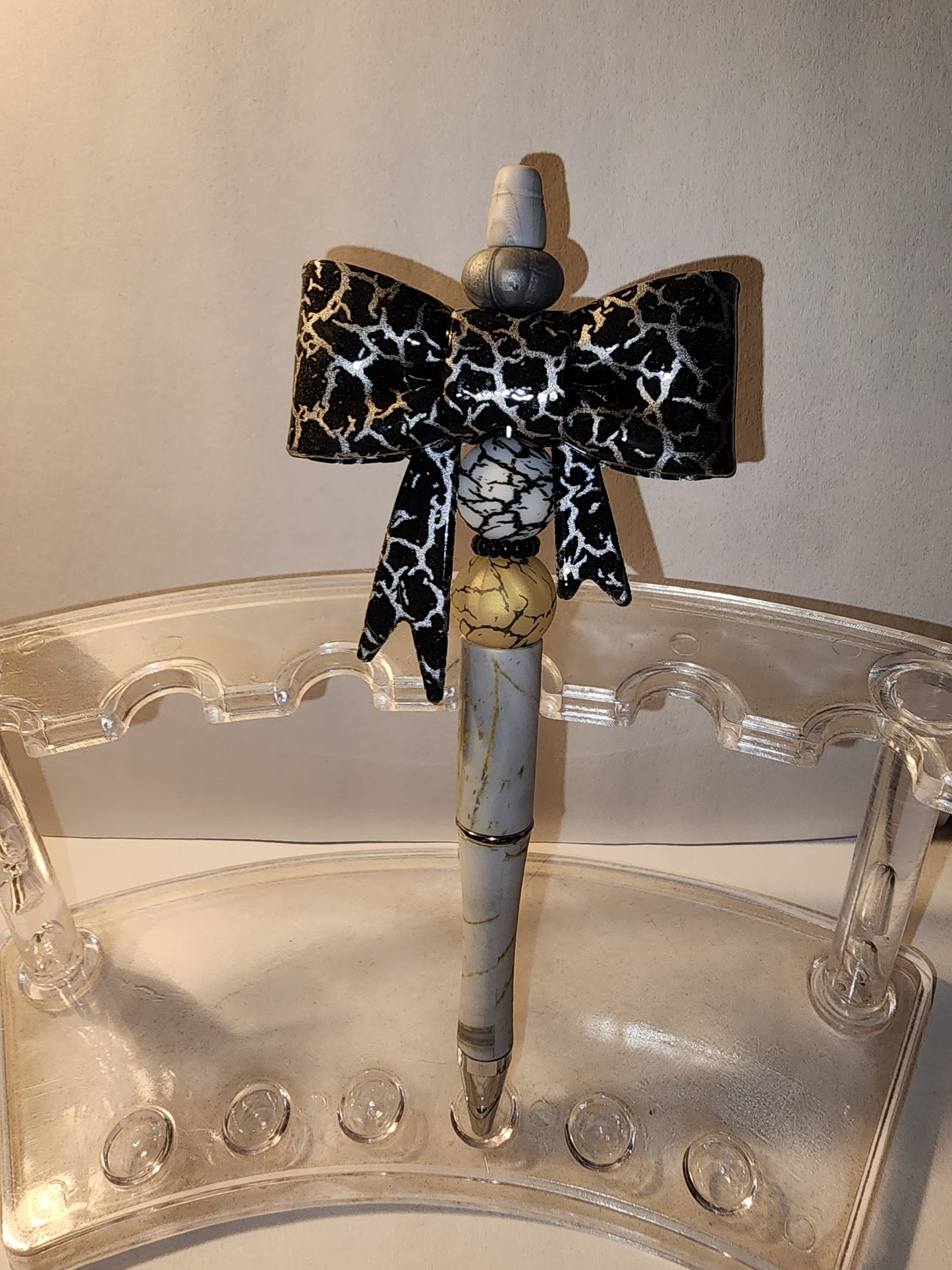 Beaded Pen with Silicone Bow