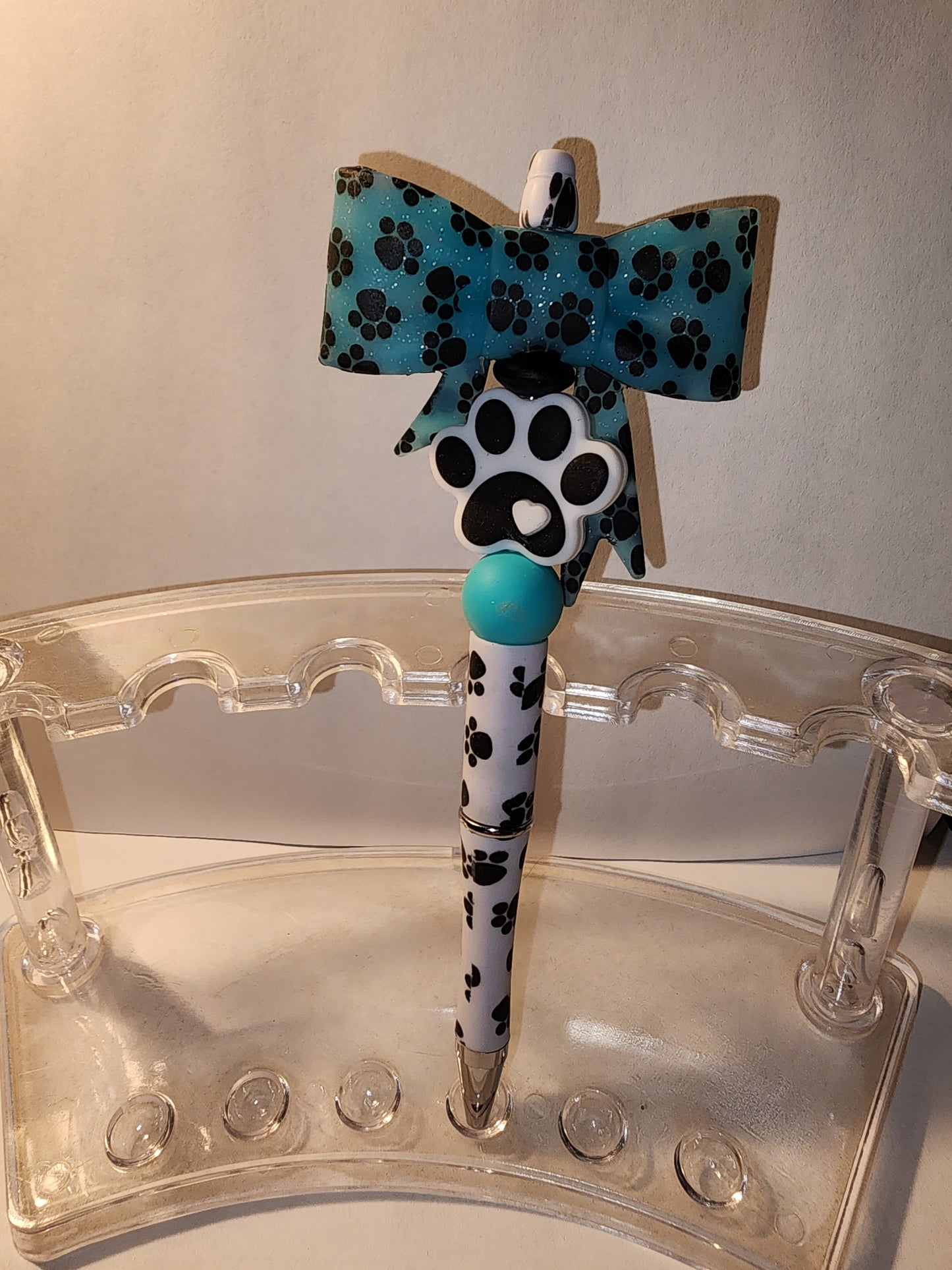 Beaded Pen with Silicone Bow