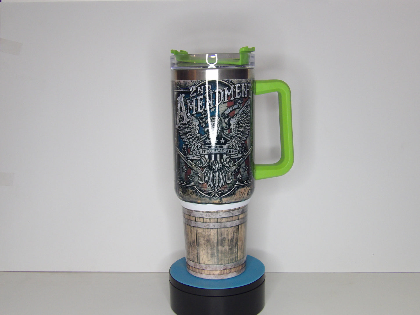 40 oz Stainless Steel Tumbler with Handle, Lid & Straw