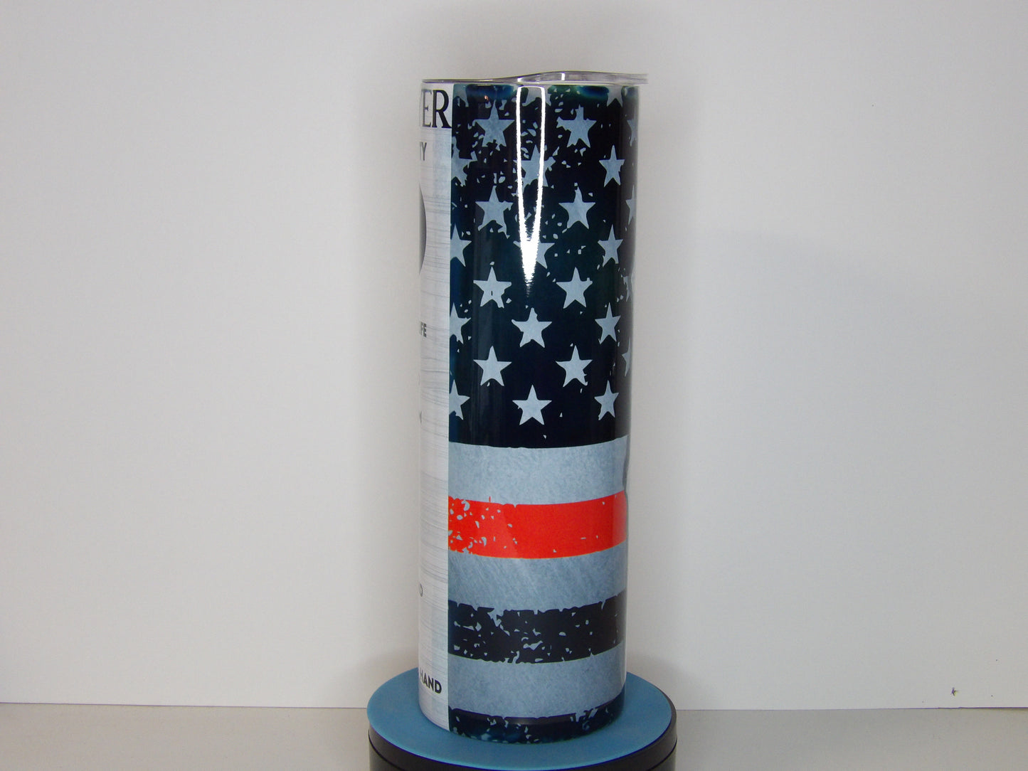 Pink 32-30oz Fireman’s Prayer Thin Red Line Tumbler – Made in the USA