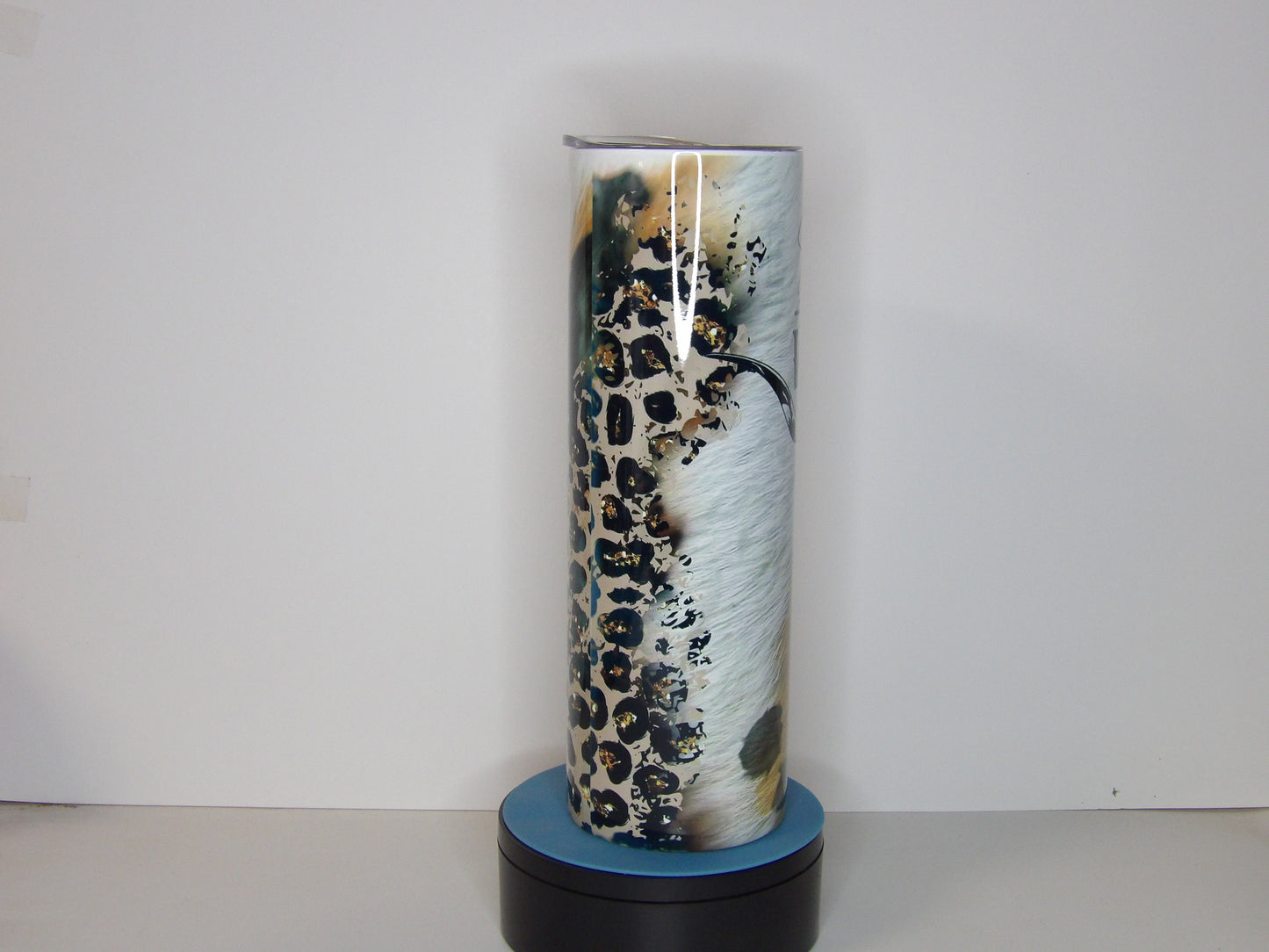 Yellow 34-30oz Tumbler – “Should’ve Come With a Warning” – Leopard Cowhide Design