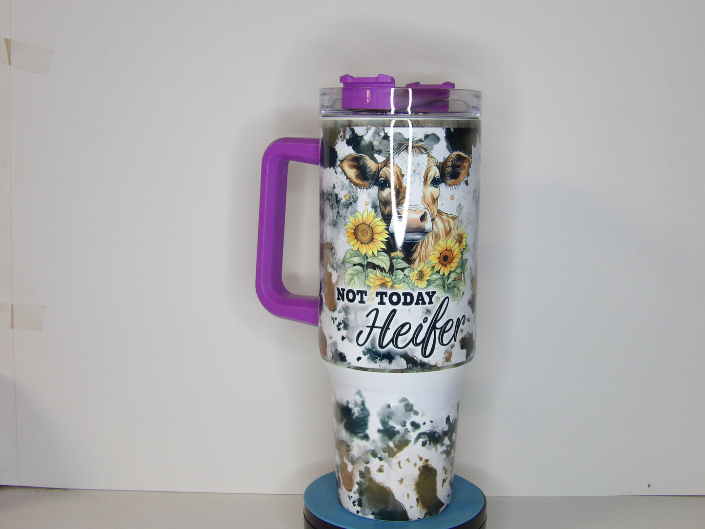 40 oz Stainless Steel Tumbler with Handle, Lid & Straw