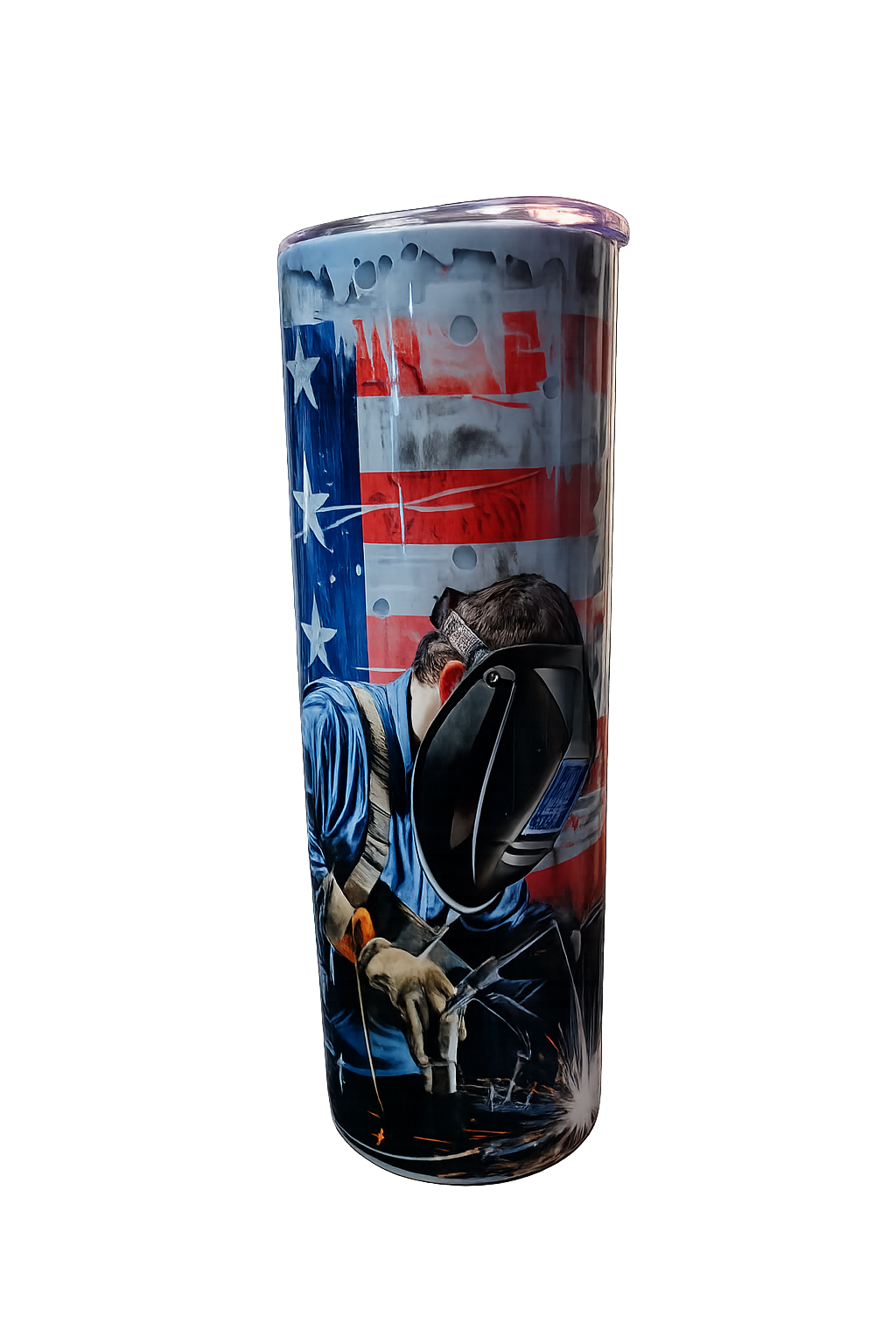20 oz Blue Collar Stainless Steel Tumbler – Lineman, Welder & Skilled Trades
