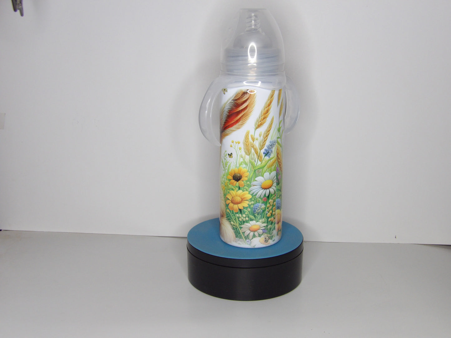 Handmade 8oz Baby Bottle with Handles – Multiple Designs – Made in the USA