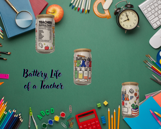 Teacher-Themed Glass Jar – A Fun and Thoughtful Gift for Educators 🍎📚