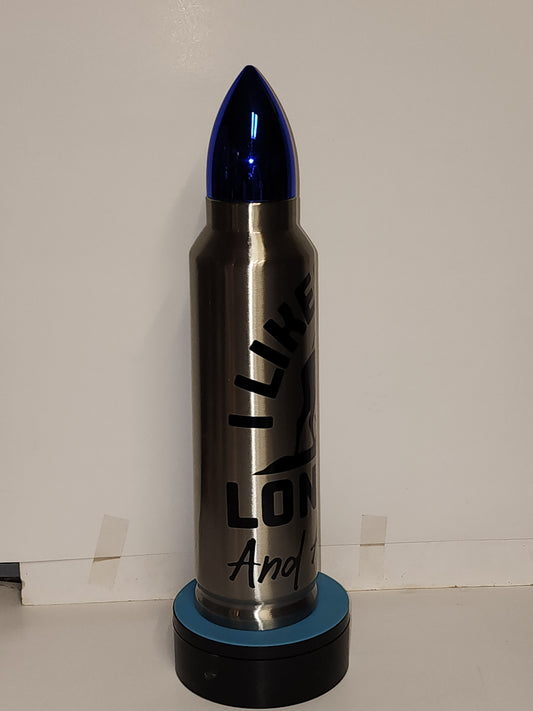 32oz Bullet-Style Thermos – “Big Rack” Hunting Design – Handmade in the USA